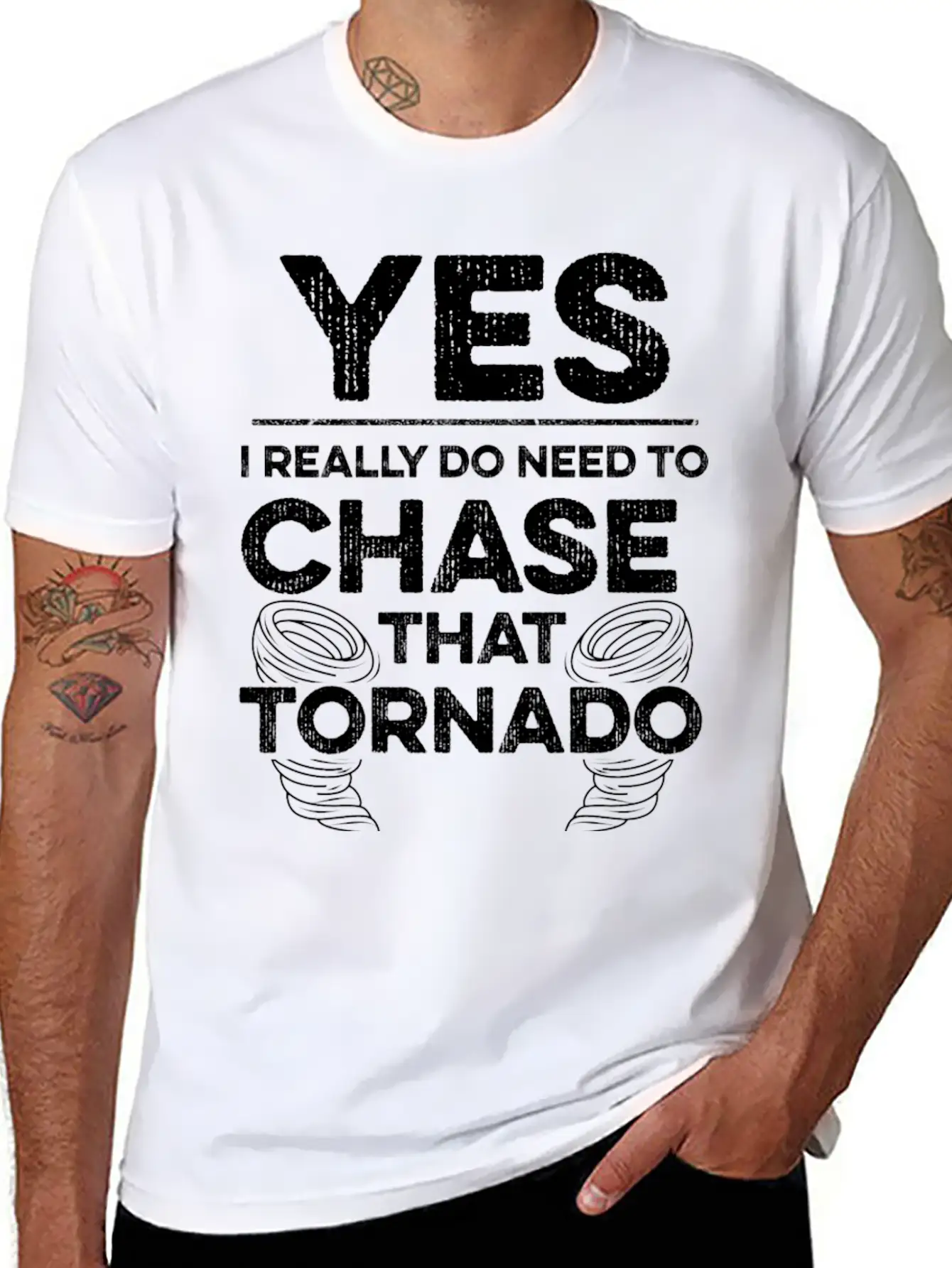 Tornado Chasing Design For A Storm Spotter Unisex Short Sleeve Soft Cotton T-Shirt – Casual Everyday Wear