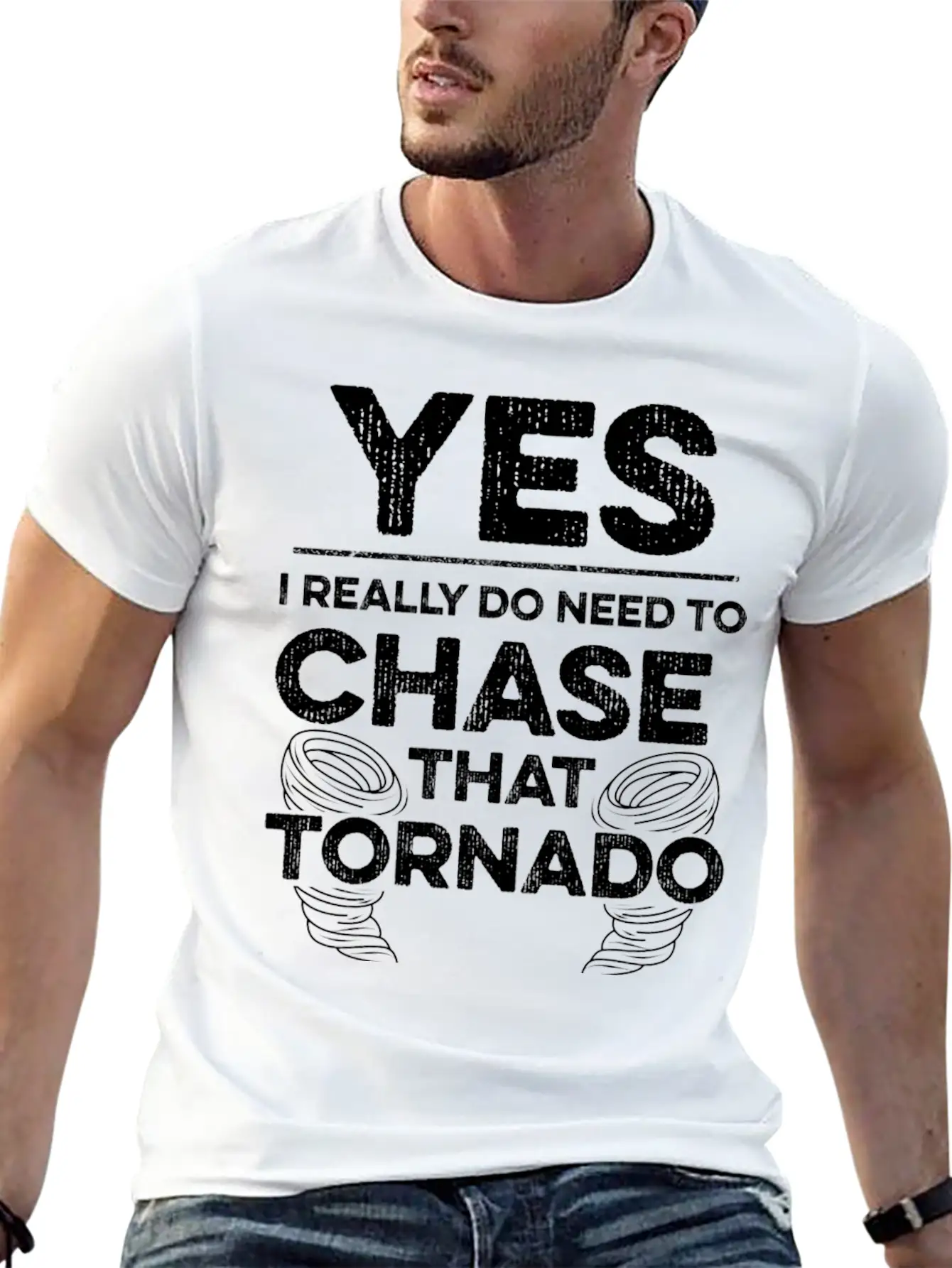 Tornado Chasing Design For A Storm Spotter Unisex Short Sleeve Soft Cotton T-Shirt – Casual Everyday Wear