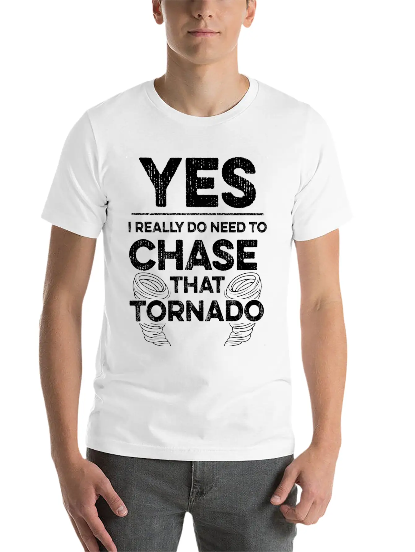 Tornado Chasing Design For A Storm Spotter Unisex Short Sleeve Soft Cotton T-Shirt – Casual Everyday Wear