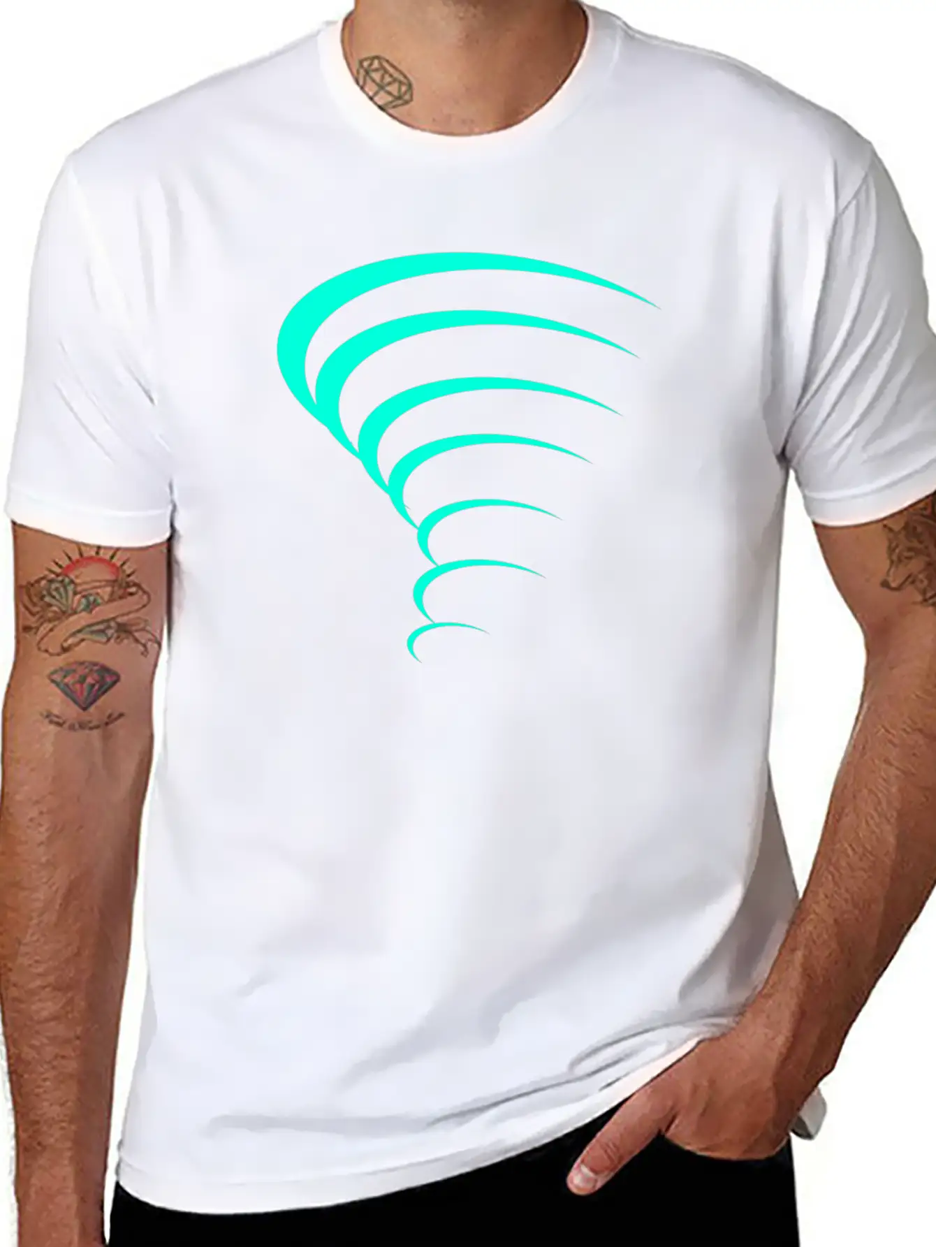 Tornado Design Stylish Everyday T-Shirt – Unisex Basic Cotton Tee