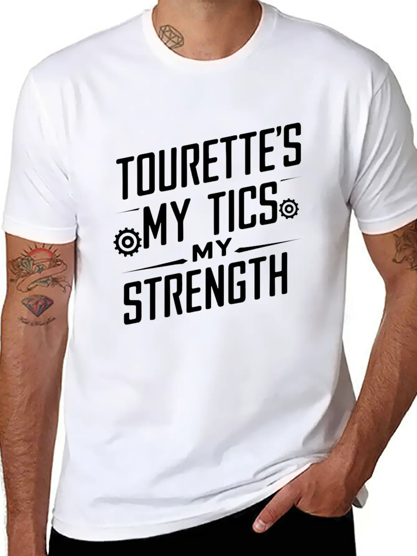 Tourette Syndrome Awareness Neurodiverse Essential Unisex Summer Tee – Soft Cotton Casual Fit