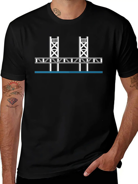 Tower Bridge Sacramento Basic Graphic T-Shirt – Daily Comfort In Soft Cotton