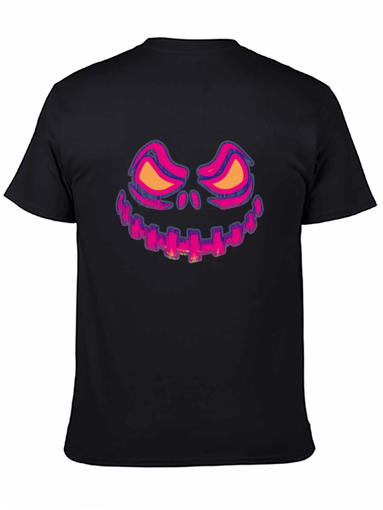 Halloween Face Graphic Tee - Black