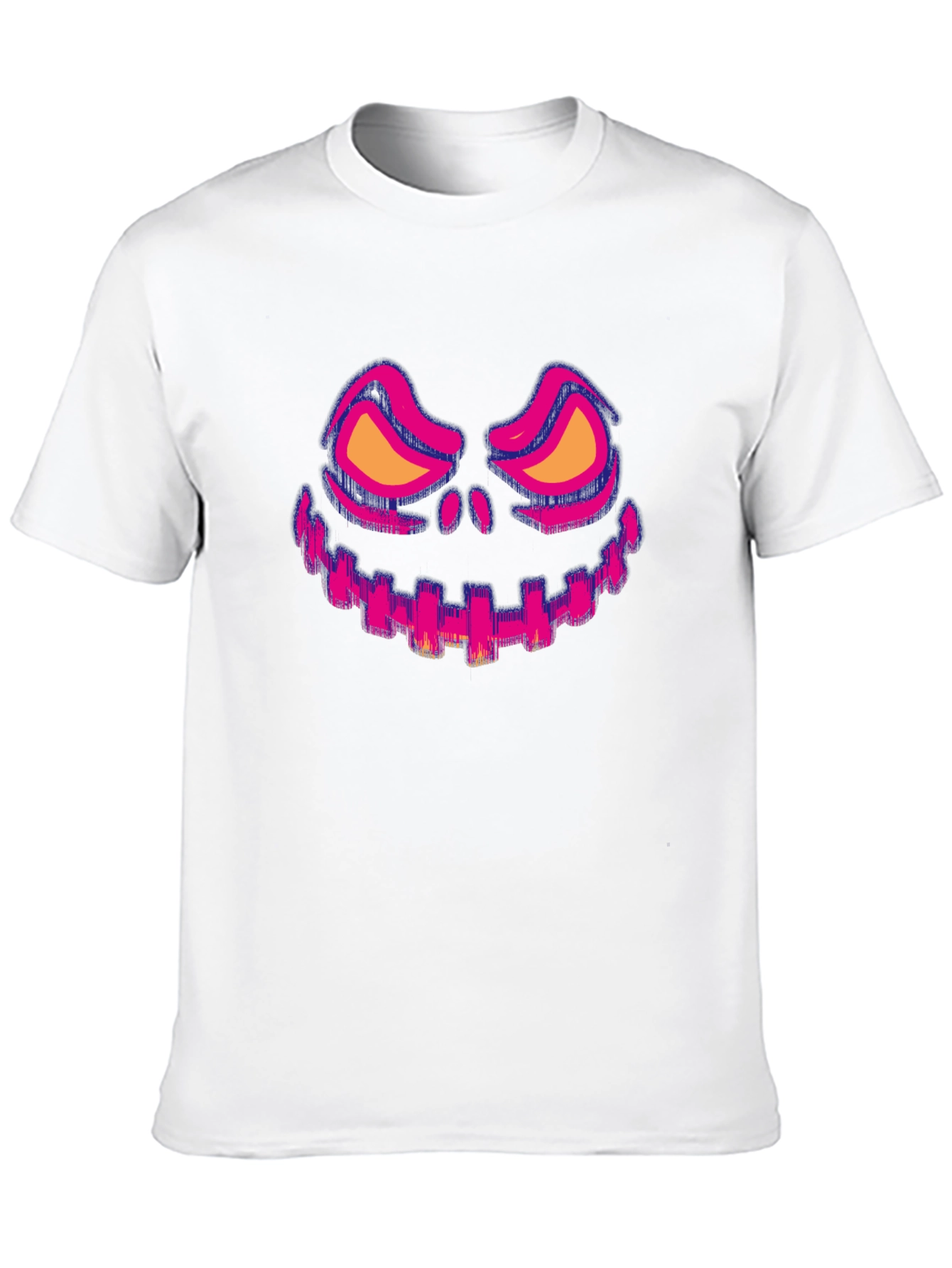 Halloween Face Graphic Tee - Black
