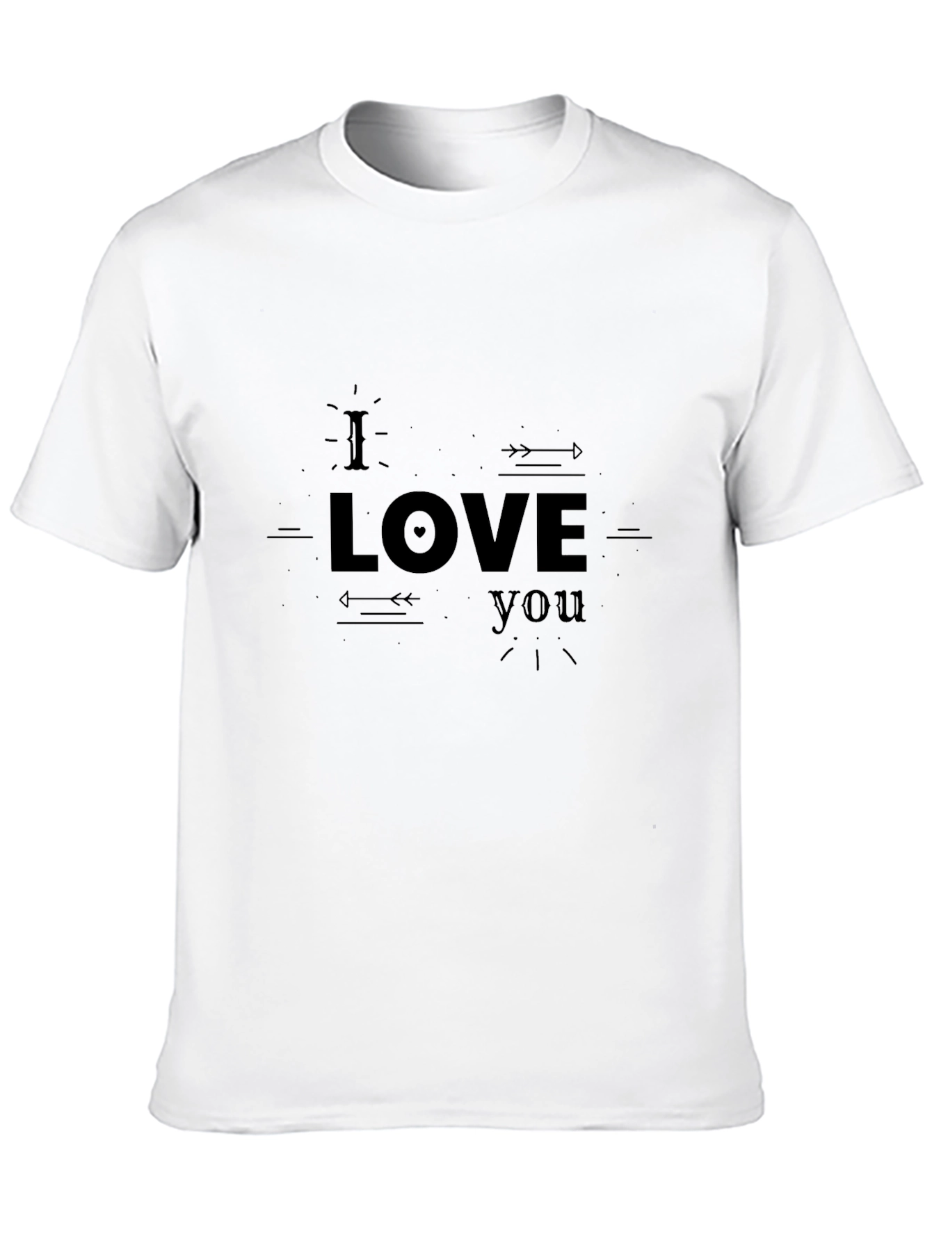 I Love You Black Graphic Tee