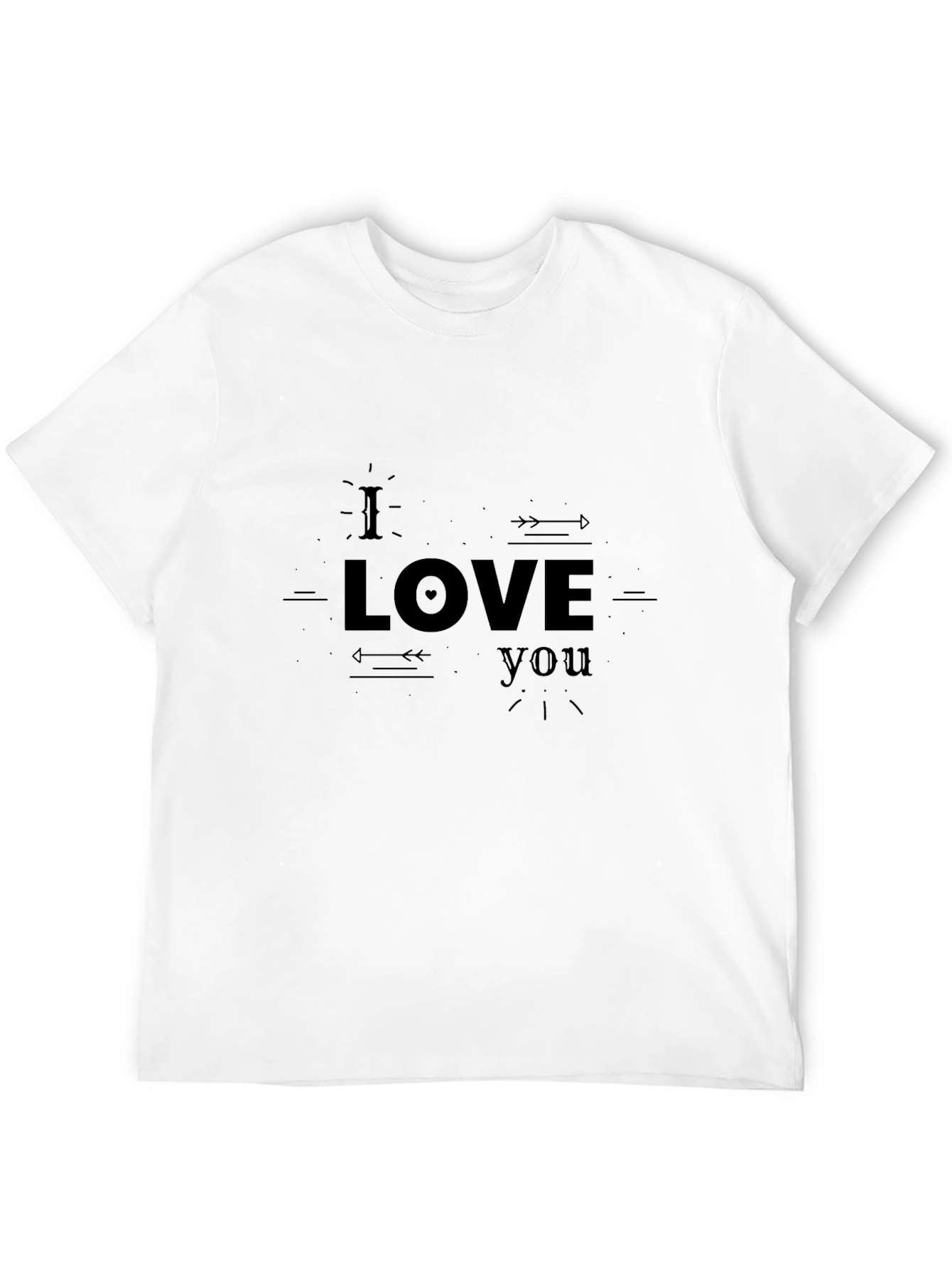 I Love You Black Graphic Tee