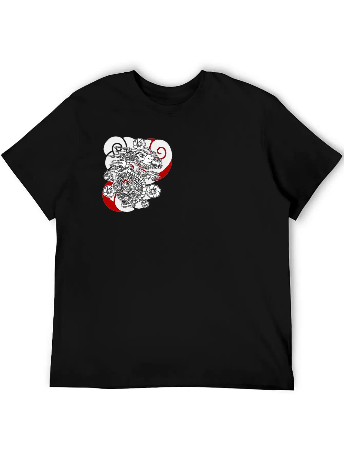 Traditional Japanese Tattoo Dragon Comfortable Minimalist Graphic Tee – Summer Style Essential