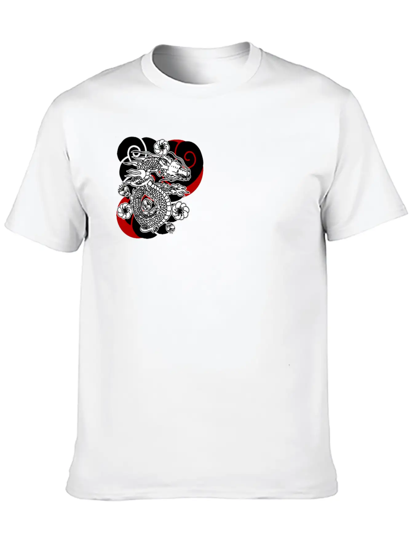 Traditional Japanese Tattoo Dragon Comfortable Minimalist Graphic Tee – Summer Style Essential