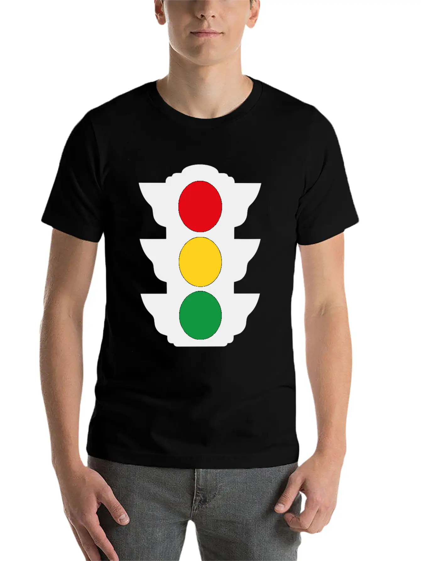 Traffic Lights Funny Tshirt Essential Unisex Summer Tee – Soft Cotton Casual Fit