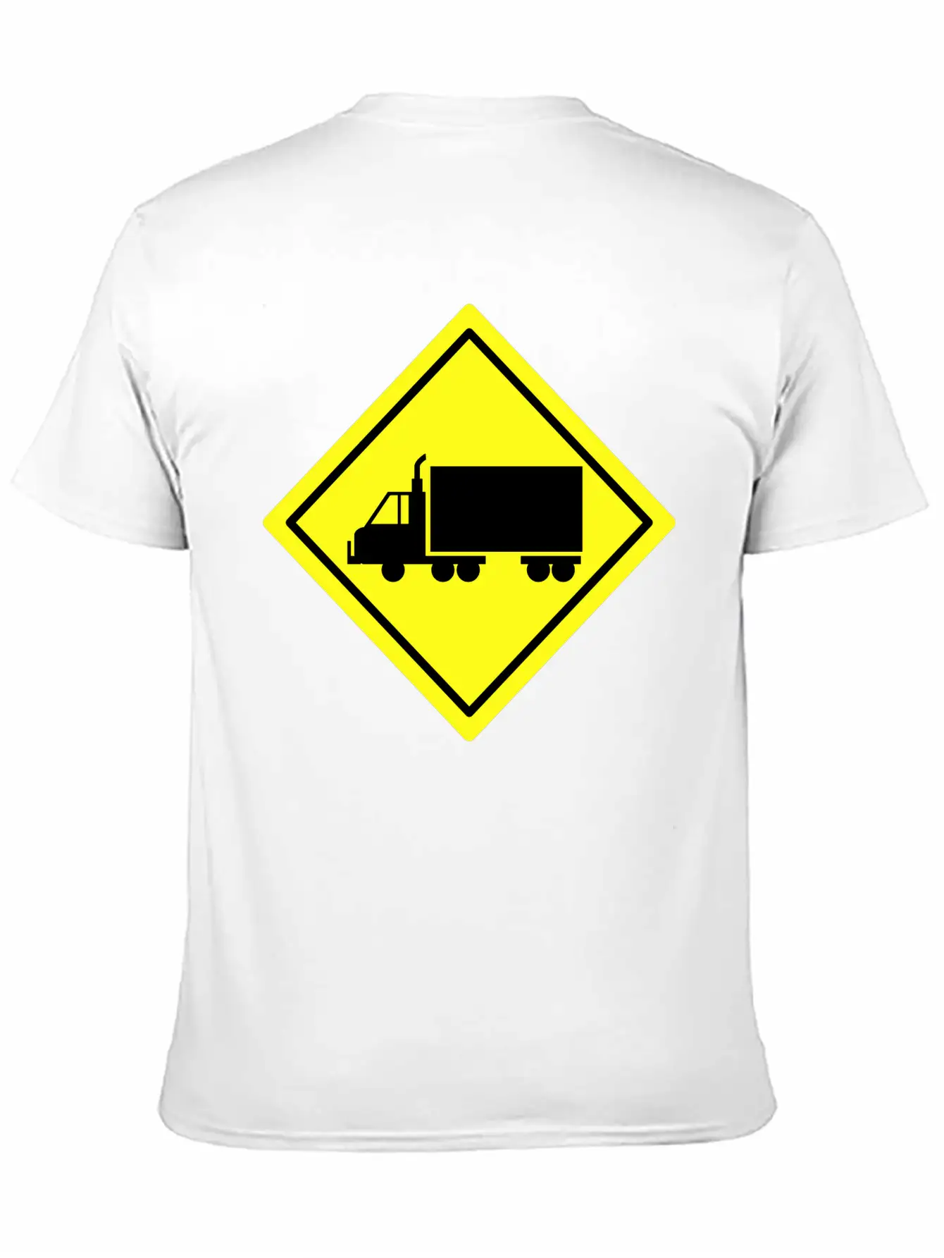 Traffic Sign Truck Lane Stylish Everyday T-Shirt – Unisex Basic Cotton Tee