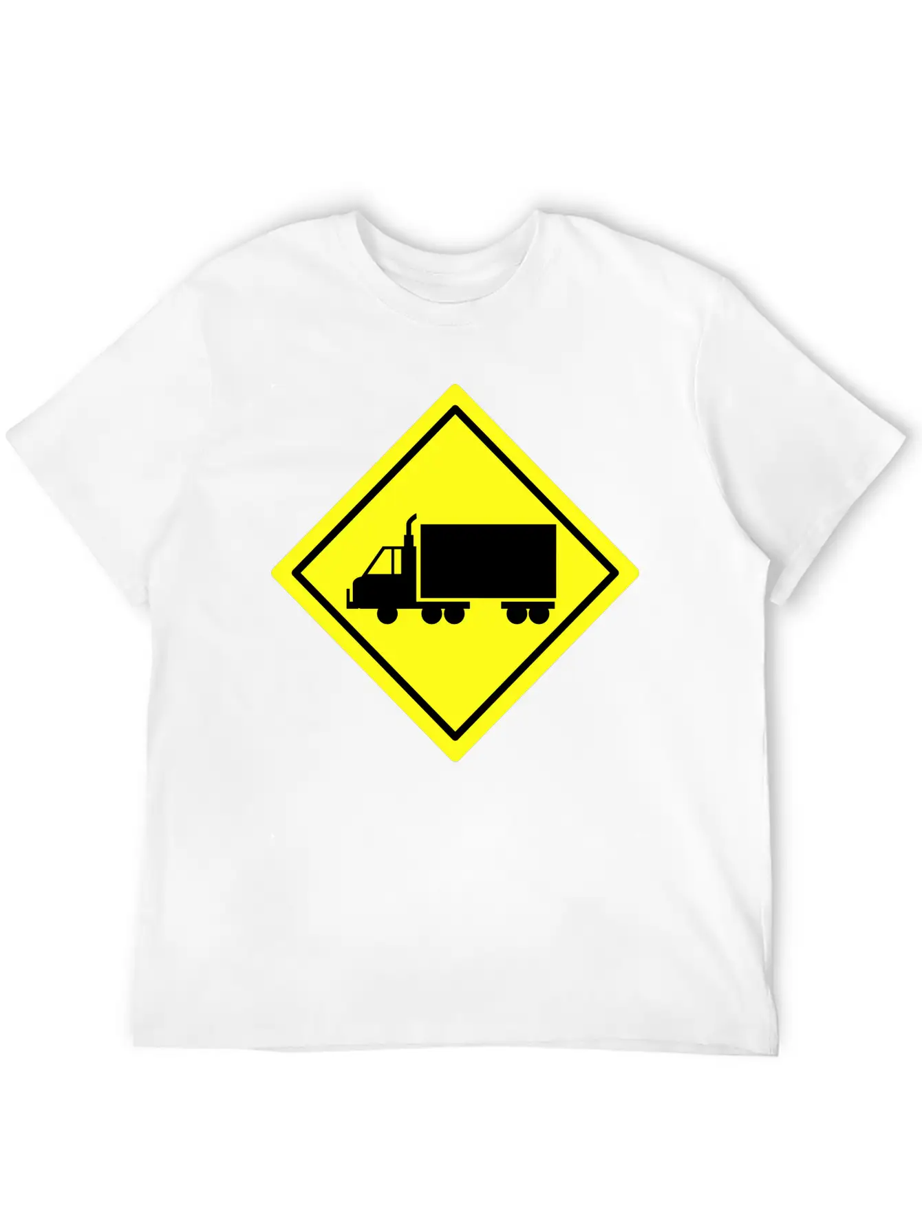Traffic Sign Truck Lane Stylish Everyday T-Shirt – Unisex Basic Cotton Tee