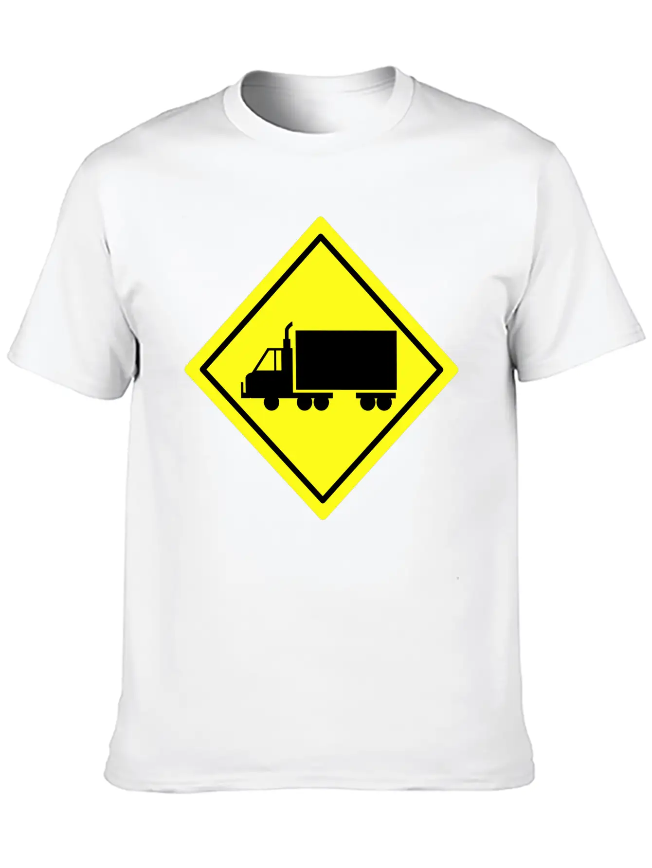 Traffic Sign Truck Lane Stylish Everyday T-Shirt – Unisex Basic Cotton Tee