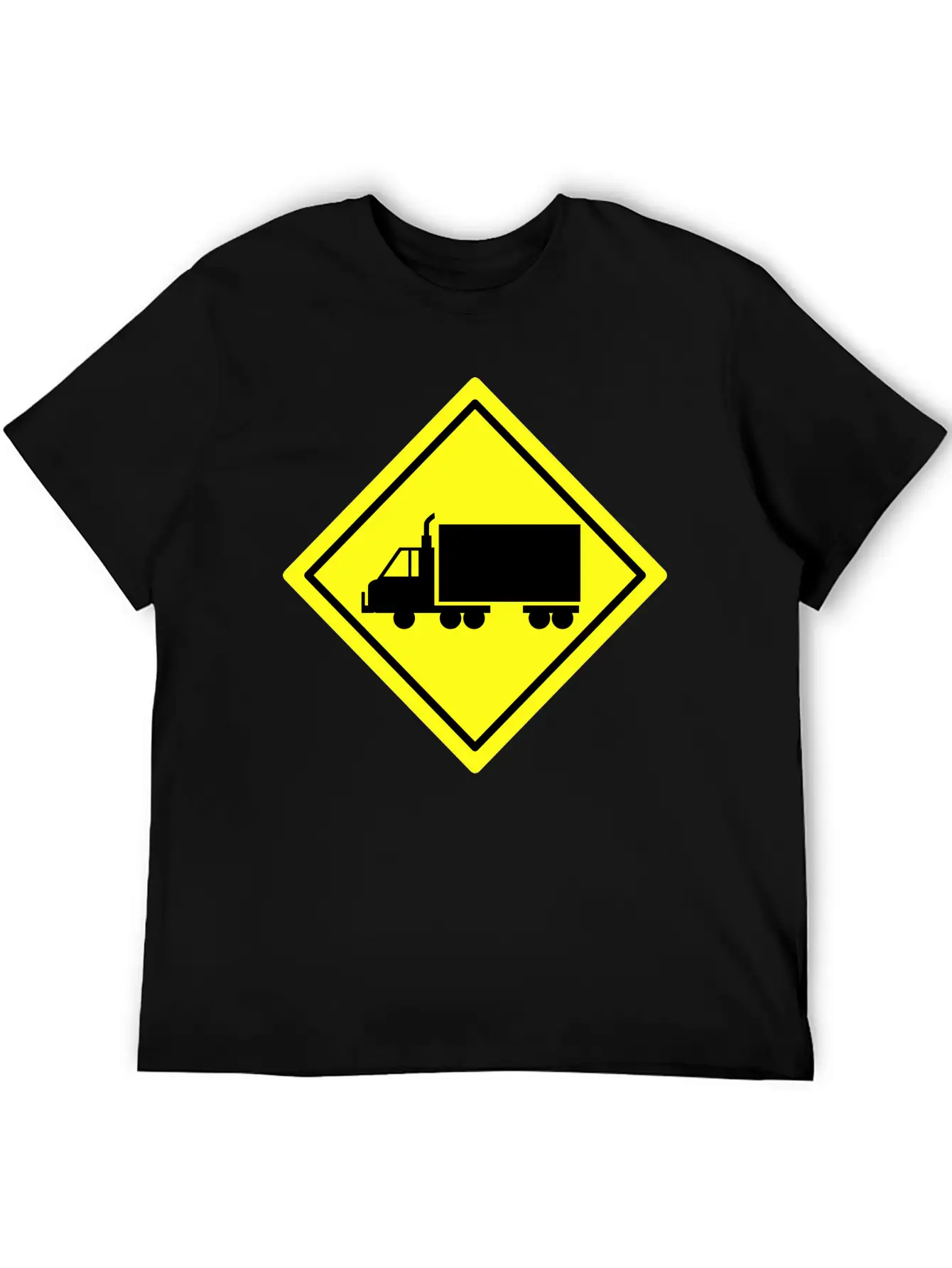 Traffic Sign Truck Lane Stylish Everyday T-Shirt – Unisex Basic Cotton Tee