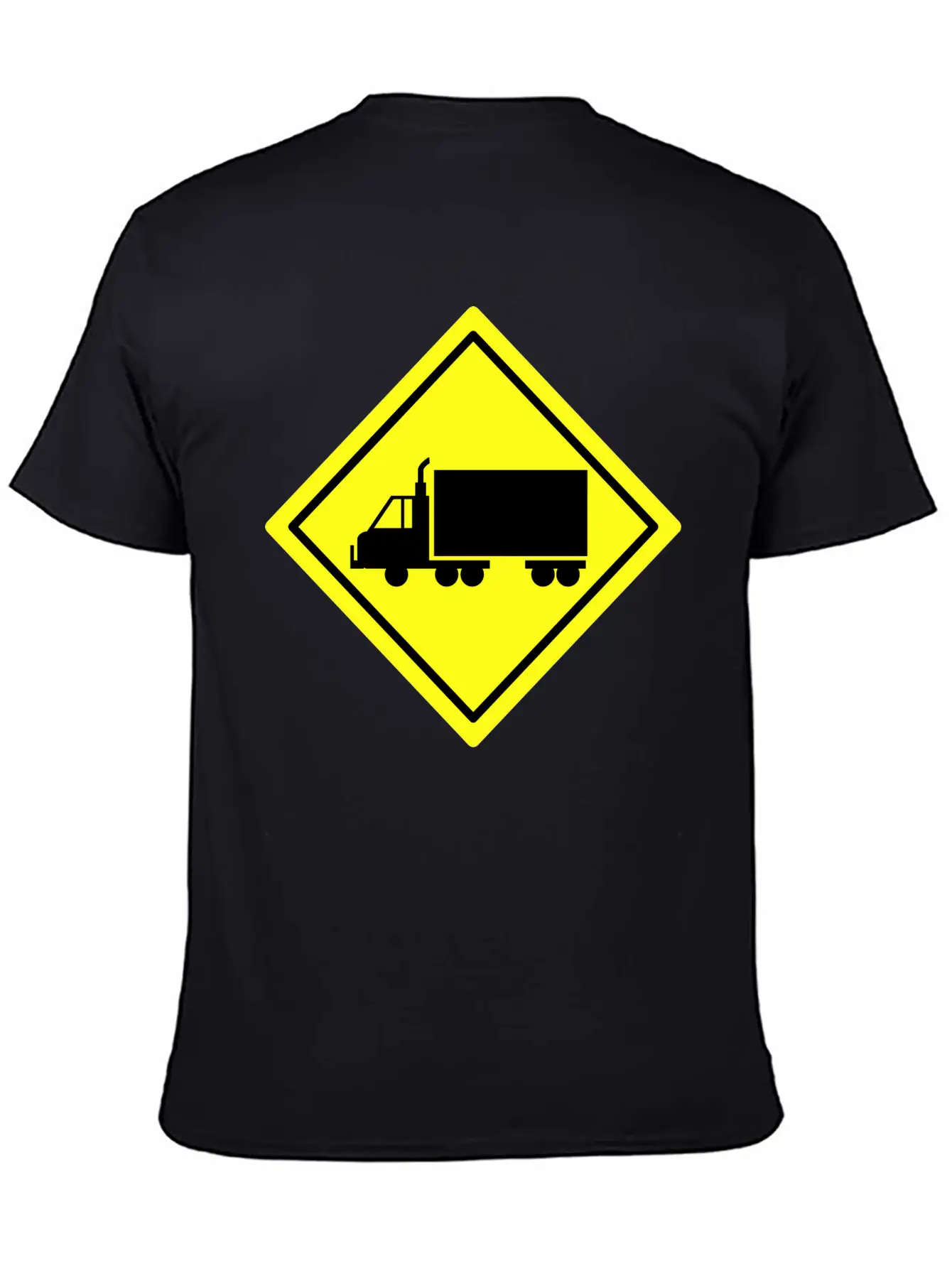 Traffic Sign Truck Lane Stylish Everyday T-Shirt – Unisex Basic Cotton Tee