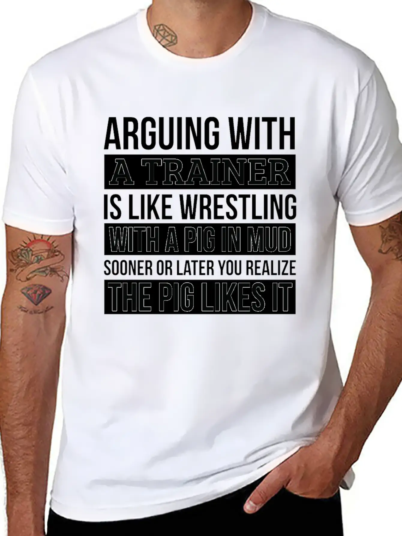 Trainer Shirt, Like Arguing With A Pig In Mud Unisex Casual T-Shirt – Clean Design For Daily Comfort