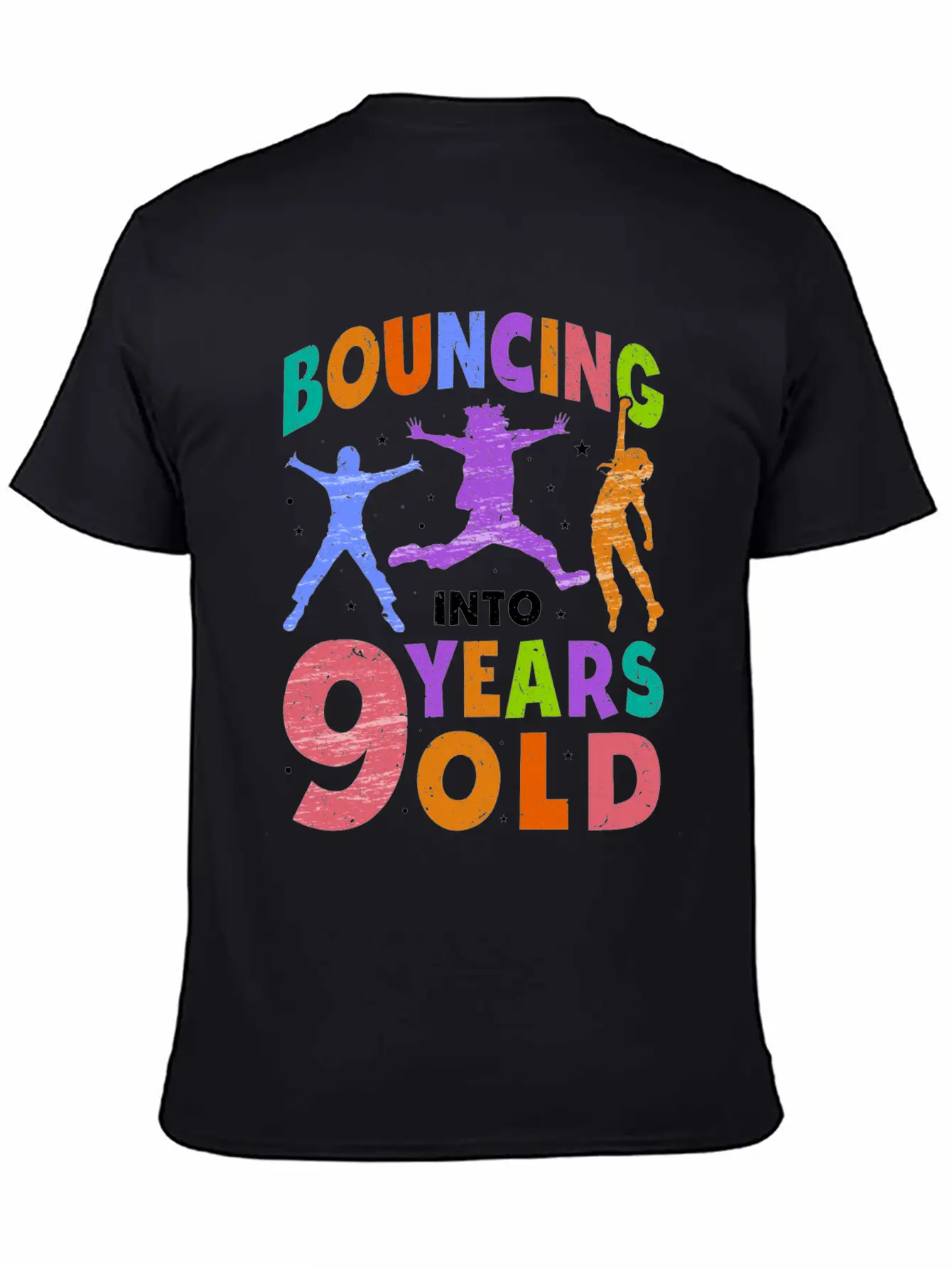 Trampoline Lover 8th Birthday Party Jumping Unisex Short Sleeve Soft Cotton T-Shirt – Casual Everyday Wear
