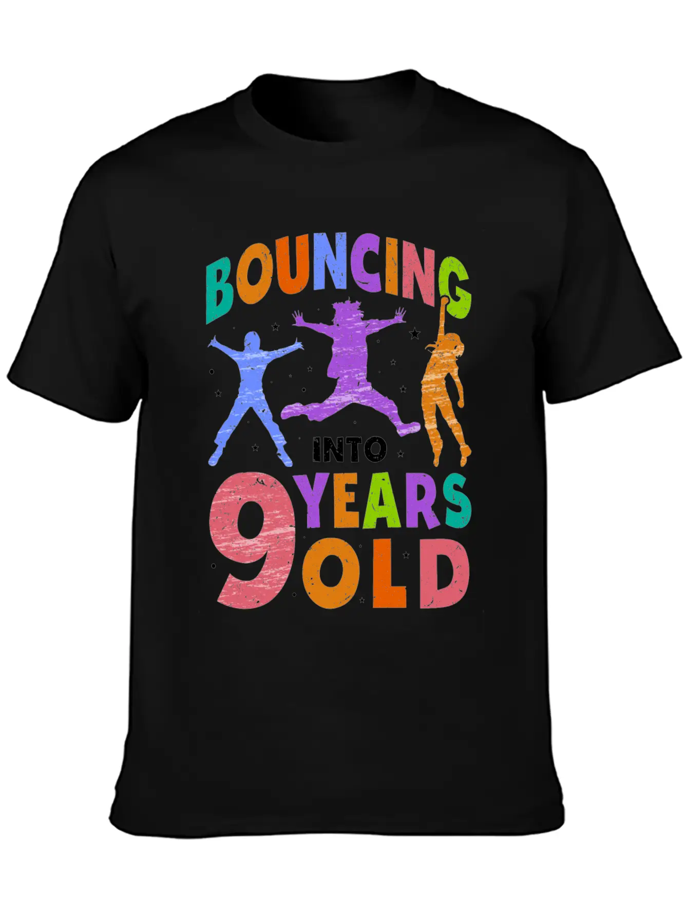 Trampoline Lover 8th Birthday Party Jumping Unisex Short Sleeve Soft Cotton T-Shirt – Casual Everyday Wear