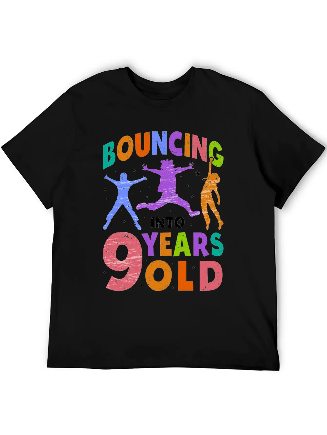Trampoline Lover 8th Birthday Party Jumping Unisex Short Sleeve Soft Cotton T-Shirt – Casual Everyday Wear