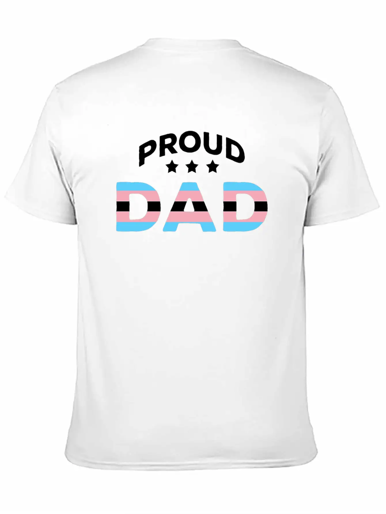 Trans Flag Proud Dad Equal Rites LGBTQ Basic Graphic T-Shirt – Daily Comfort In Soft Cotton
