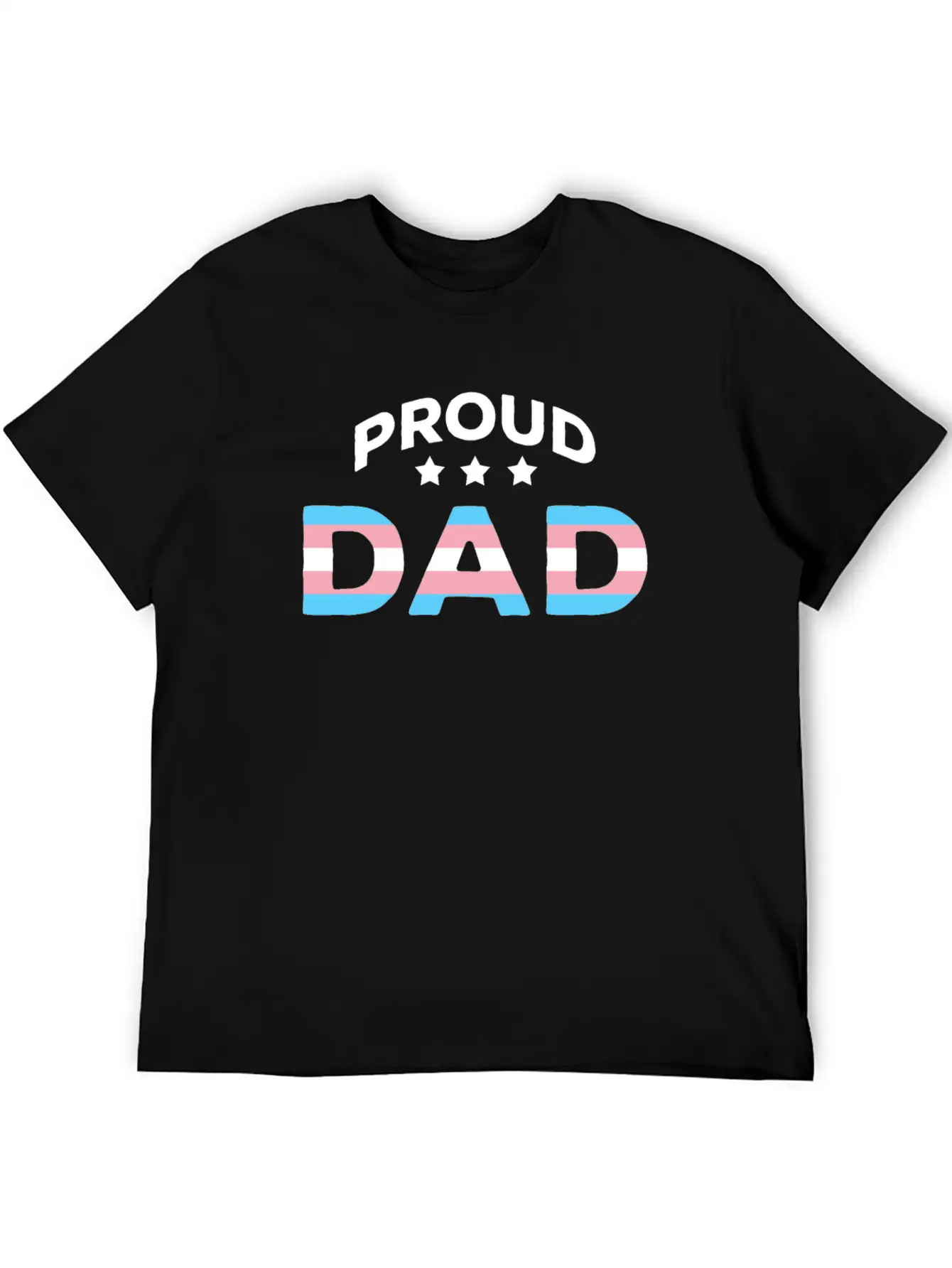 Trans Flag Proud Dad Equal Rites LGBTQ Basic Graphic T-Shirt – Daily Comfort In Soft Cotton