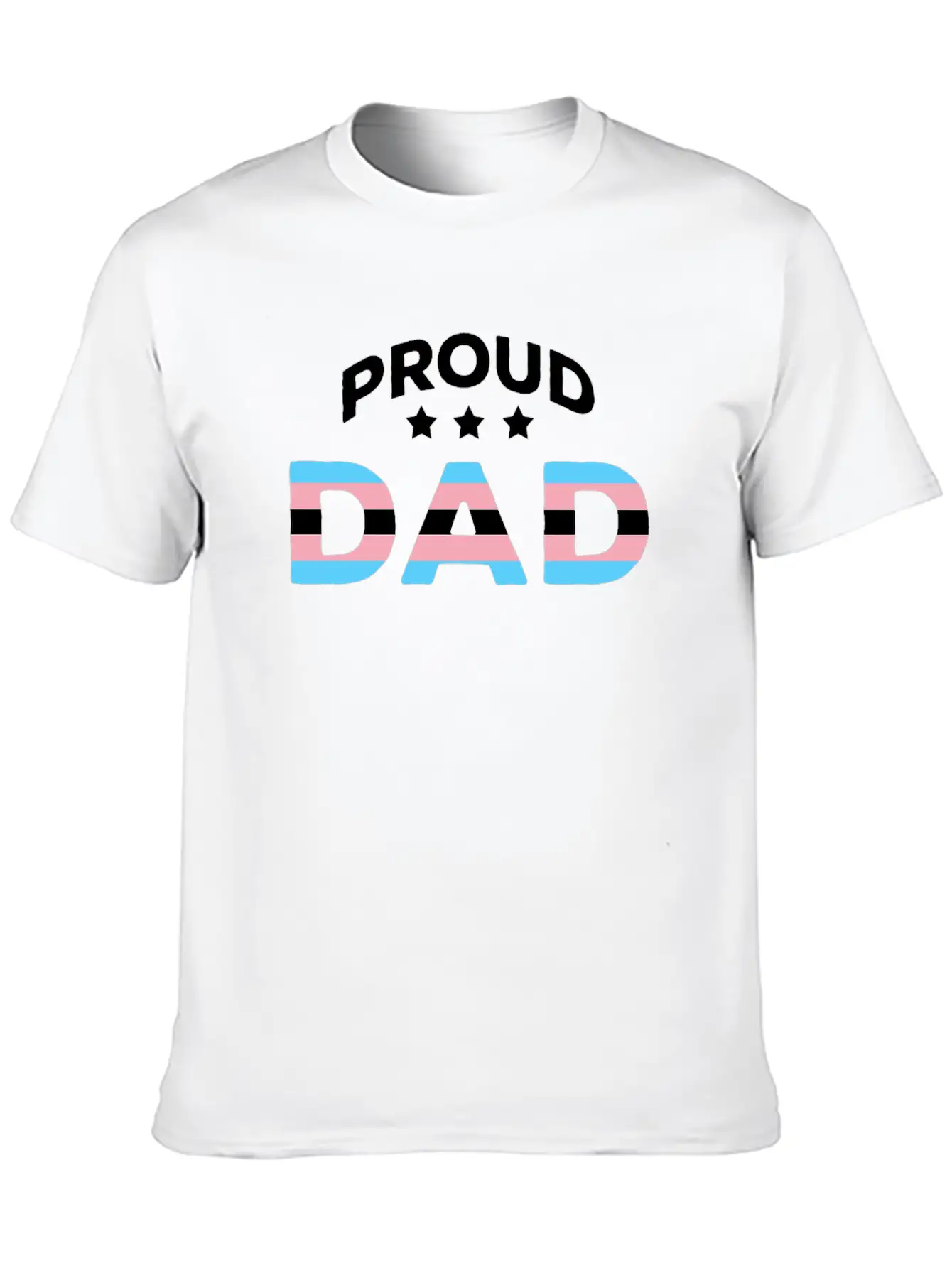 Trans Flag Proud Dad Equal Rites LGBTQ Basic Graphic T-Shirt – Daily Comfort In Soft Cotton
