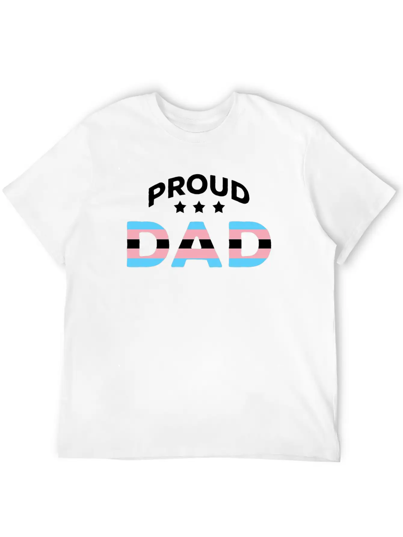 Trans Flag Proud Dad Equal Rites LGBTQ Basic Graphic T-Shirt – Daily Comfort In Soft Cotton