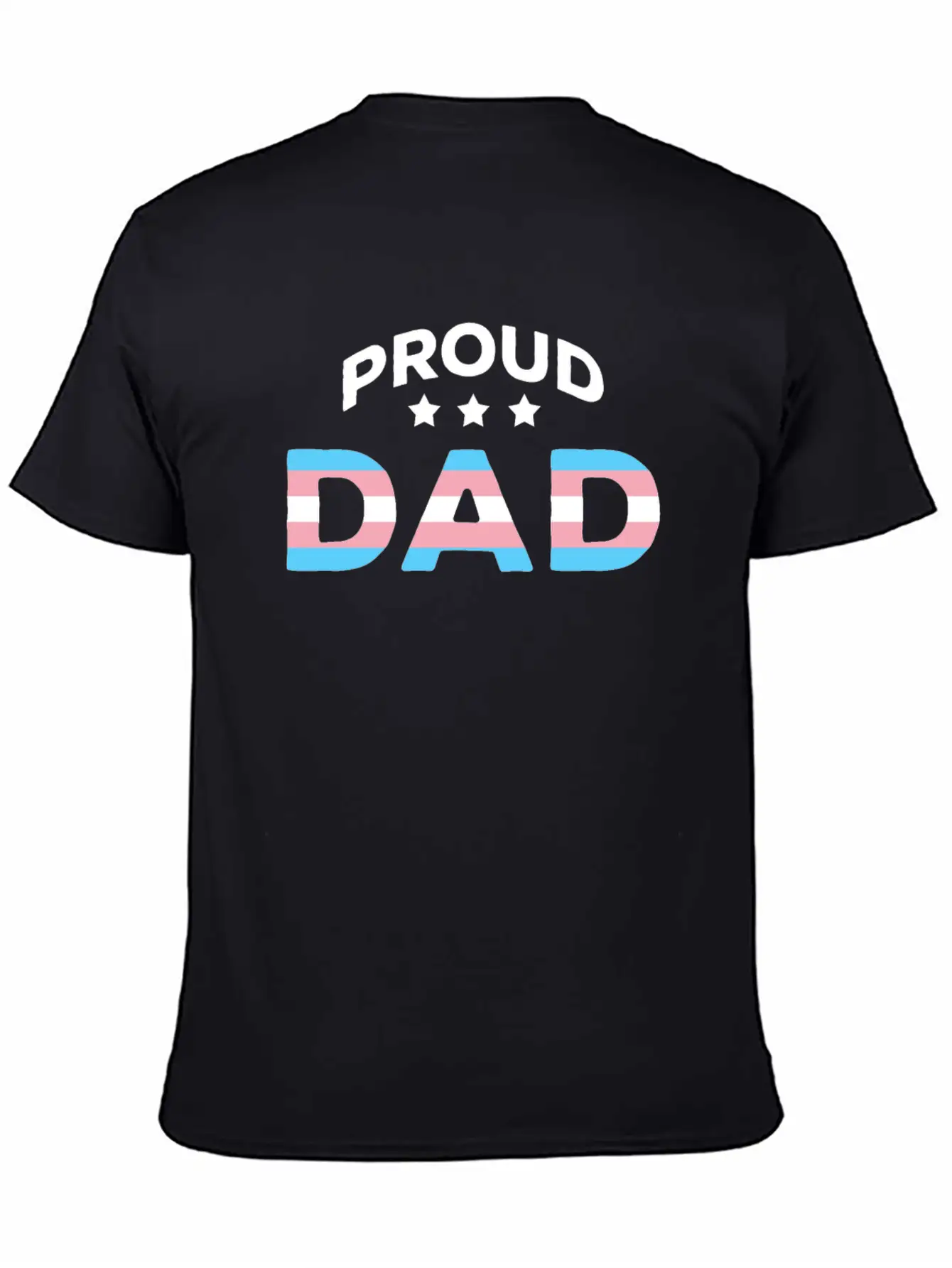 Trans Flag Proud Dad Equal Rites LGBTQ Basic Graphic T-Shirt – Daily Comfort In Soft Cotton