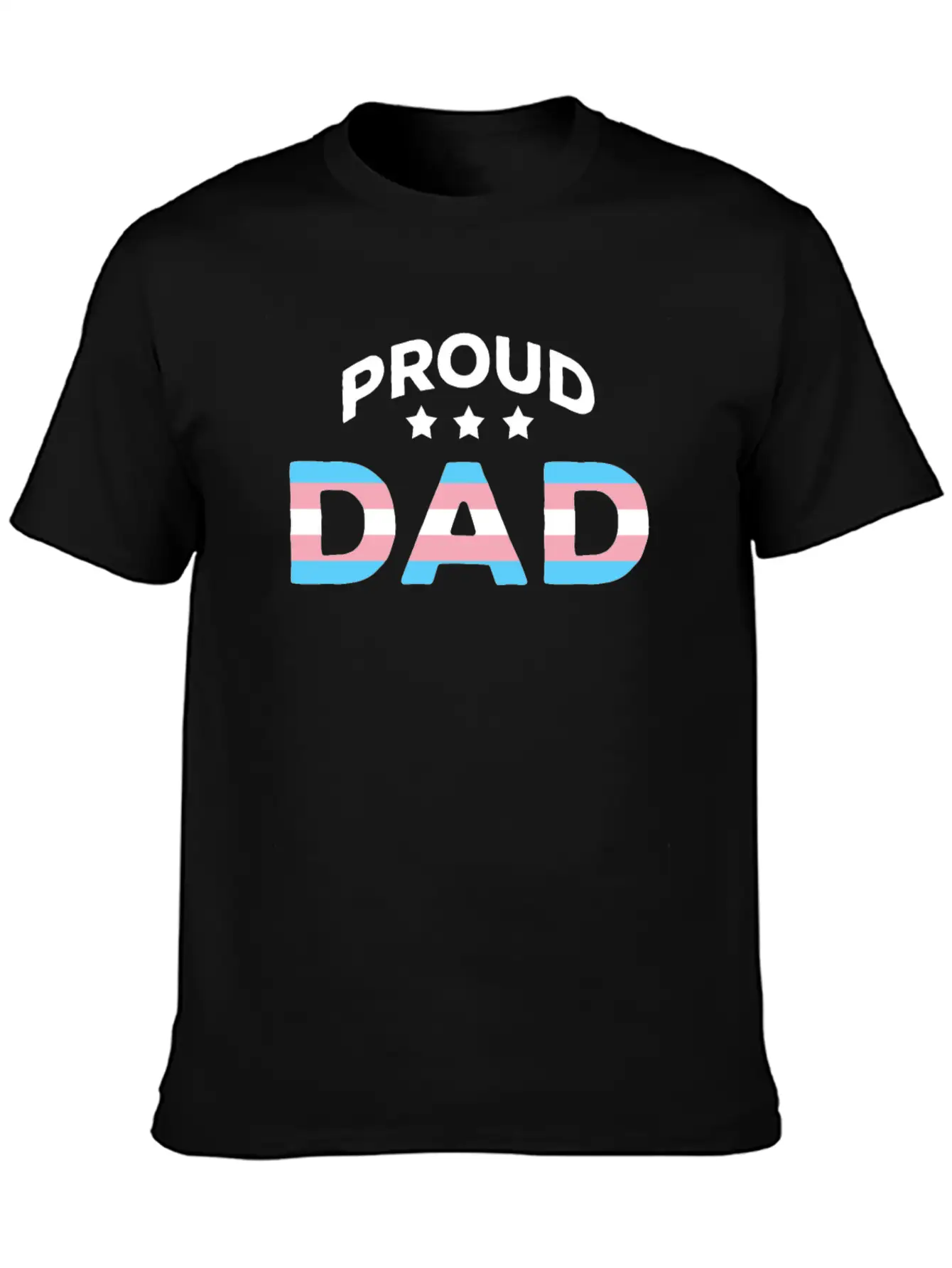 Trans Flag Proud Dad Equal Rites LGBTQ Basic Graphic T-Shirt – Daily Comfort In Soft Cotton