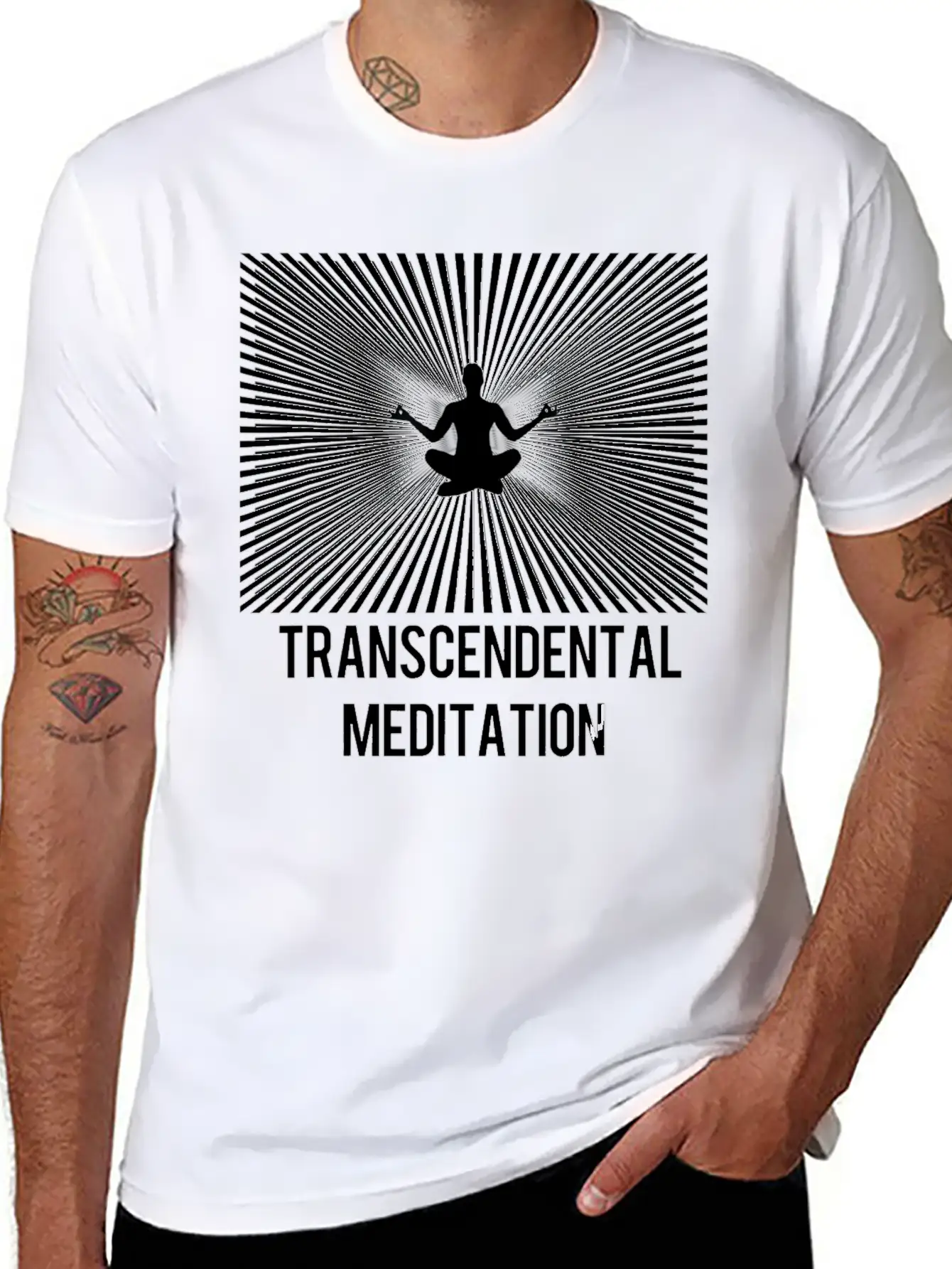 Transcendental Meditation TM Yoga Mantra Energy Unisex Short Sleeve Soft Cotton T-Shirt – Casual Everyday Wear