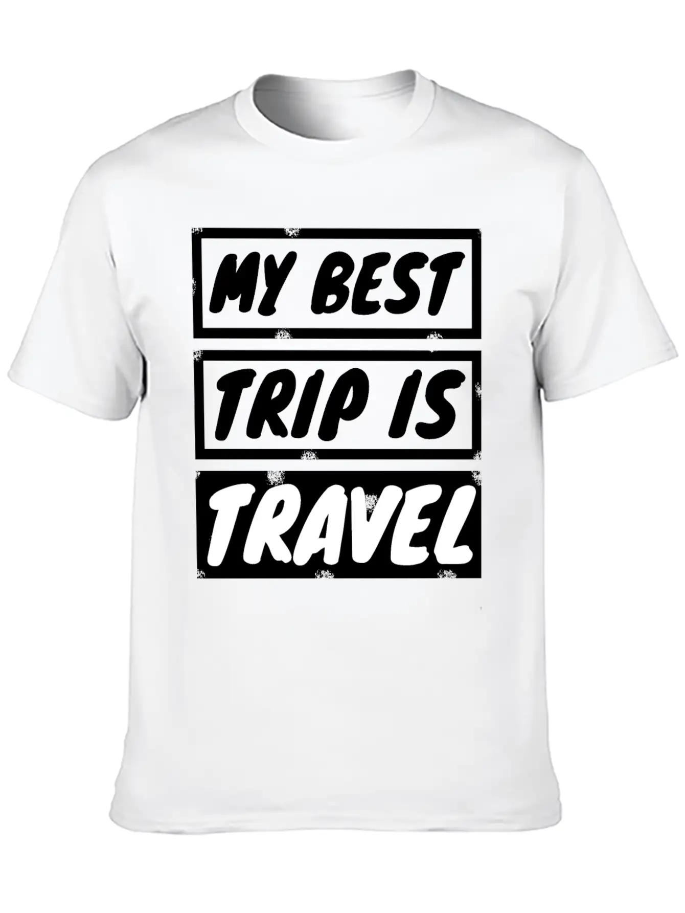 Travel - My Best Trip Is Travel Basic Graphic T-Shirt – Daily Comfort In Soft Cotton