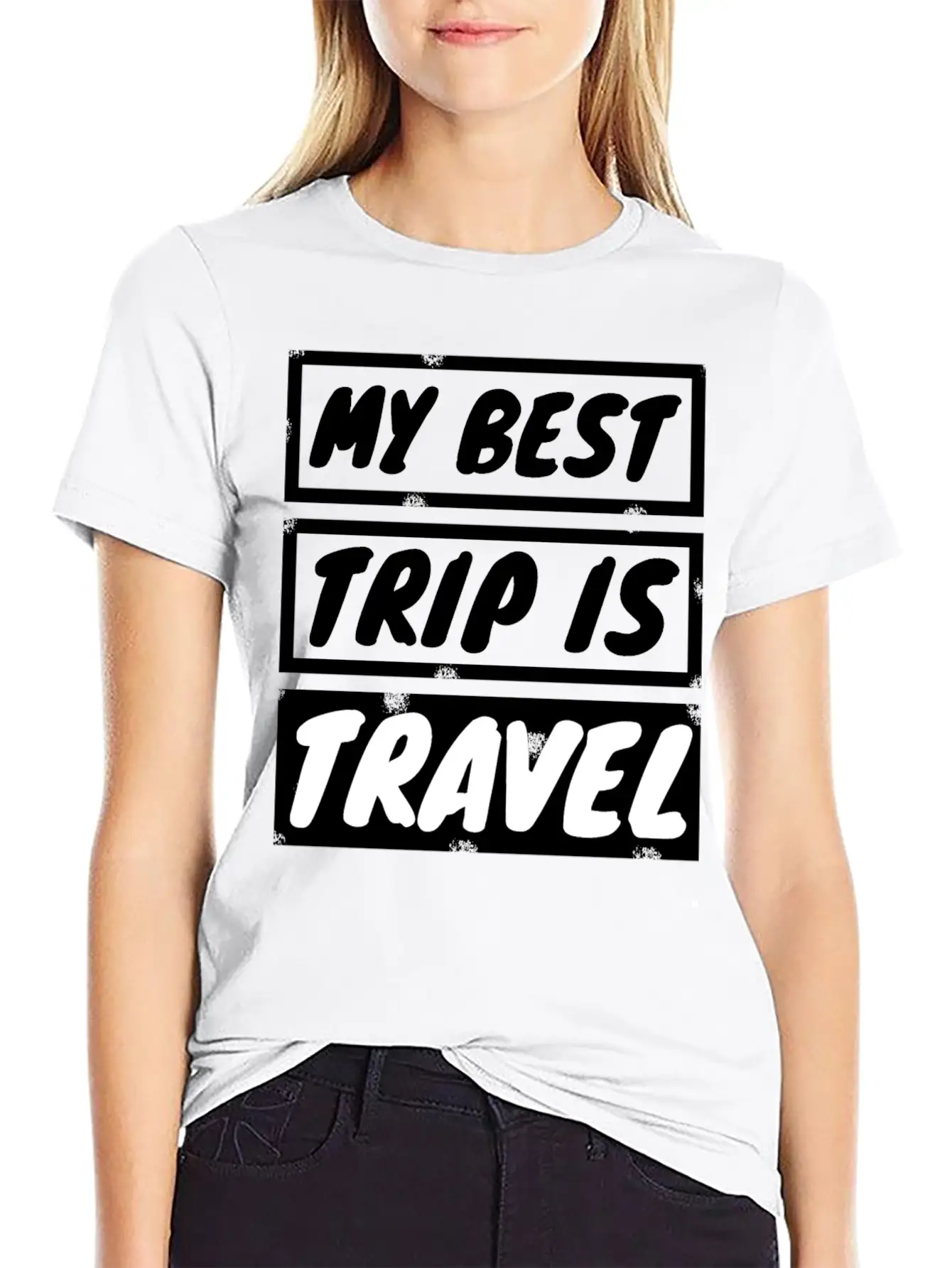 Travel - My Best Trip Is Travel Basic Graphic T-Shirt – Daily Comfort In Soft Cotton