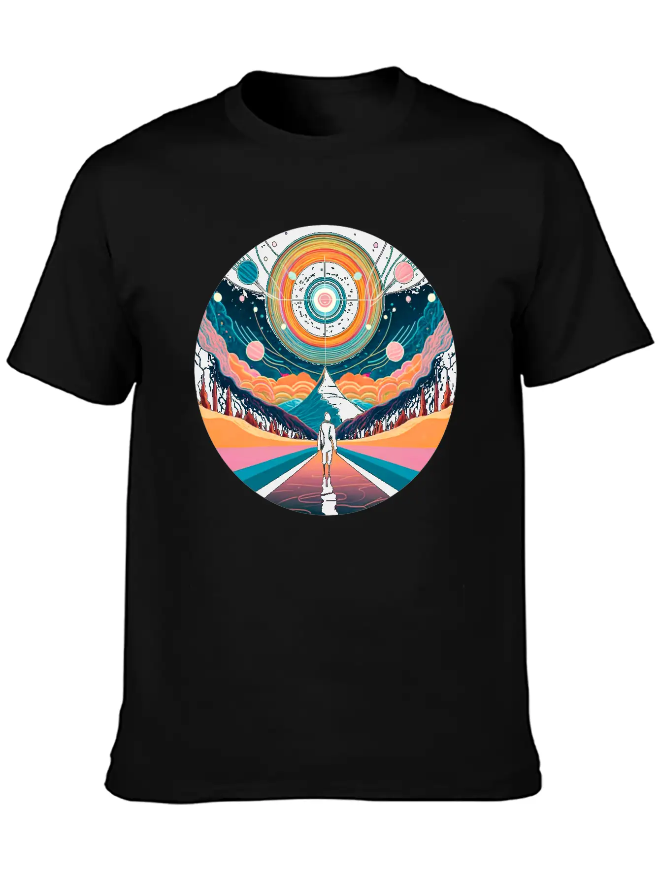 Travel Through Time Into Space Timeless Short Sleeve Tee – Comfy And Minimalist Design