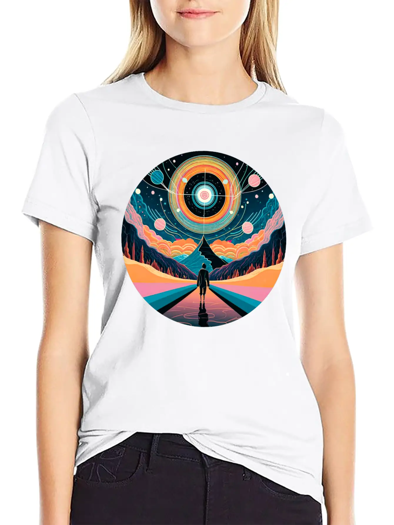 Travel Through Time Into Space Timeless Short Sleeve Tee – Comfy And Minimalist Design
