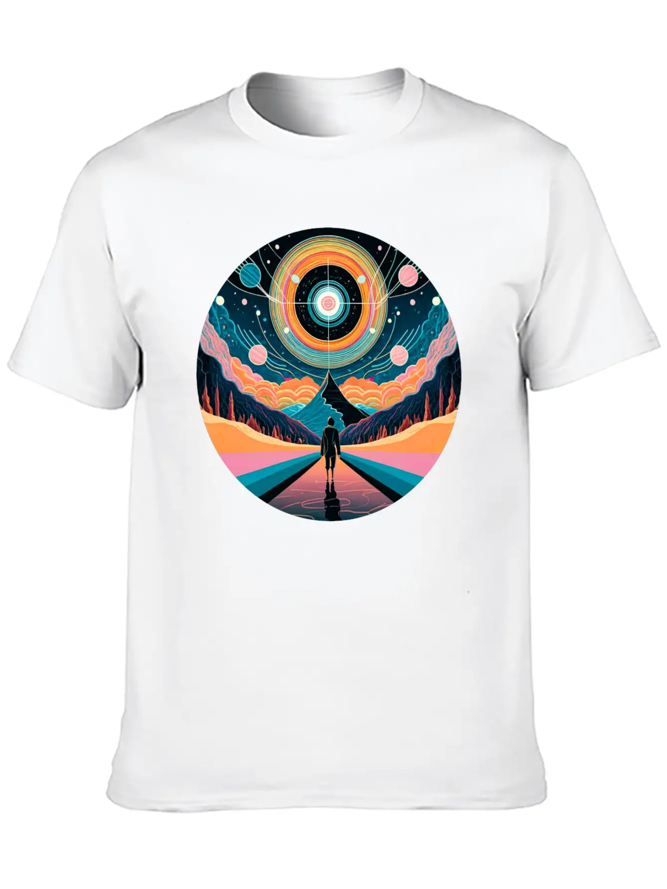 Travel Through Time Into Space Timeless Short Sleeve Tee – Comfy And Minimalist Design