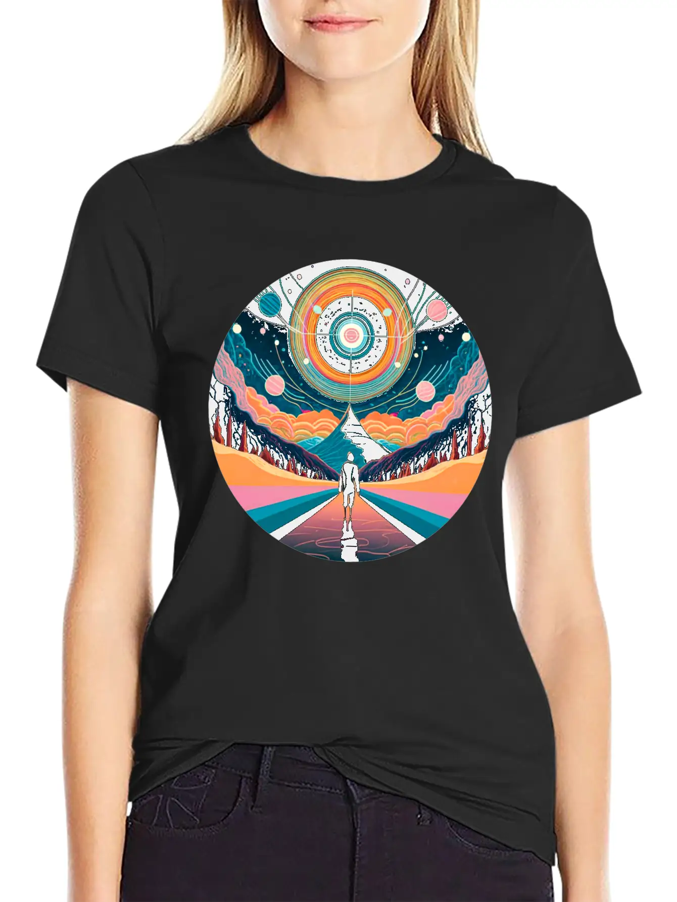 Travel Through Time Into Space Timeless Short Sleeve Tee – Comfy And Minimalist Design
