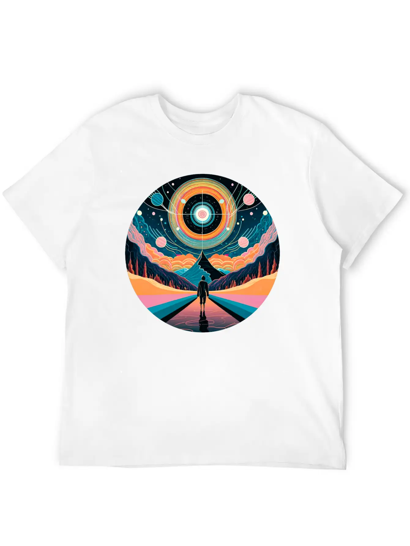 Travel Through Time Into Space Timeless Short Sleeve Tee – Comfy And Minimalist Design