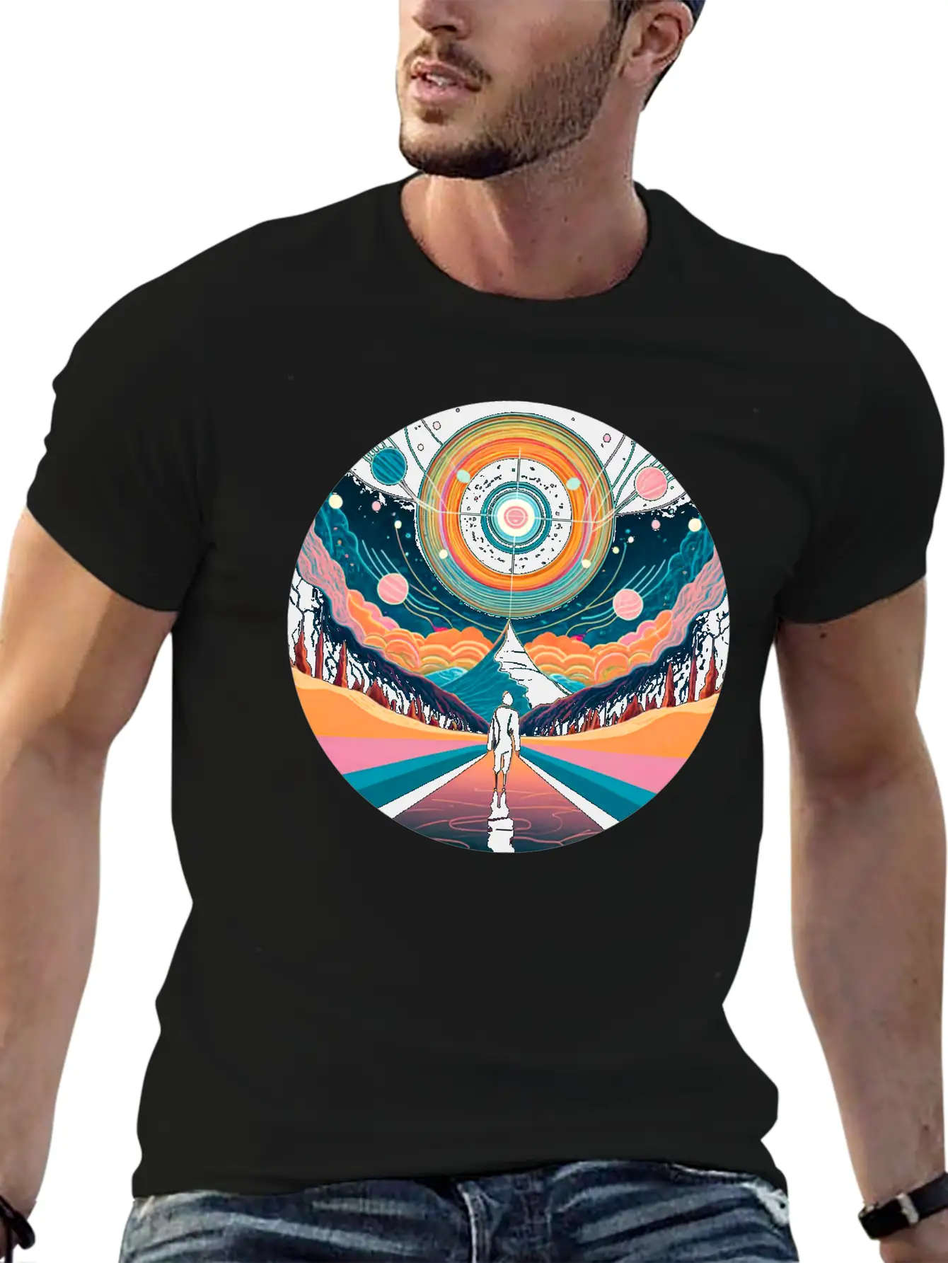 Travel Through Time Into Space Timeless Short Sleeve Tee – Comfy And Minimalist Design