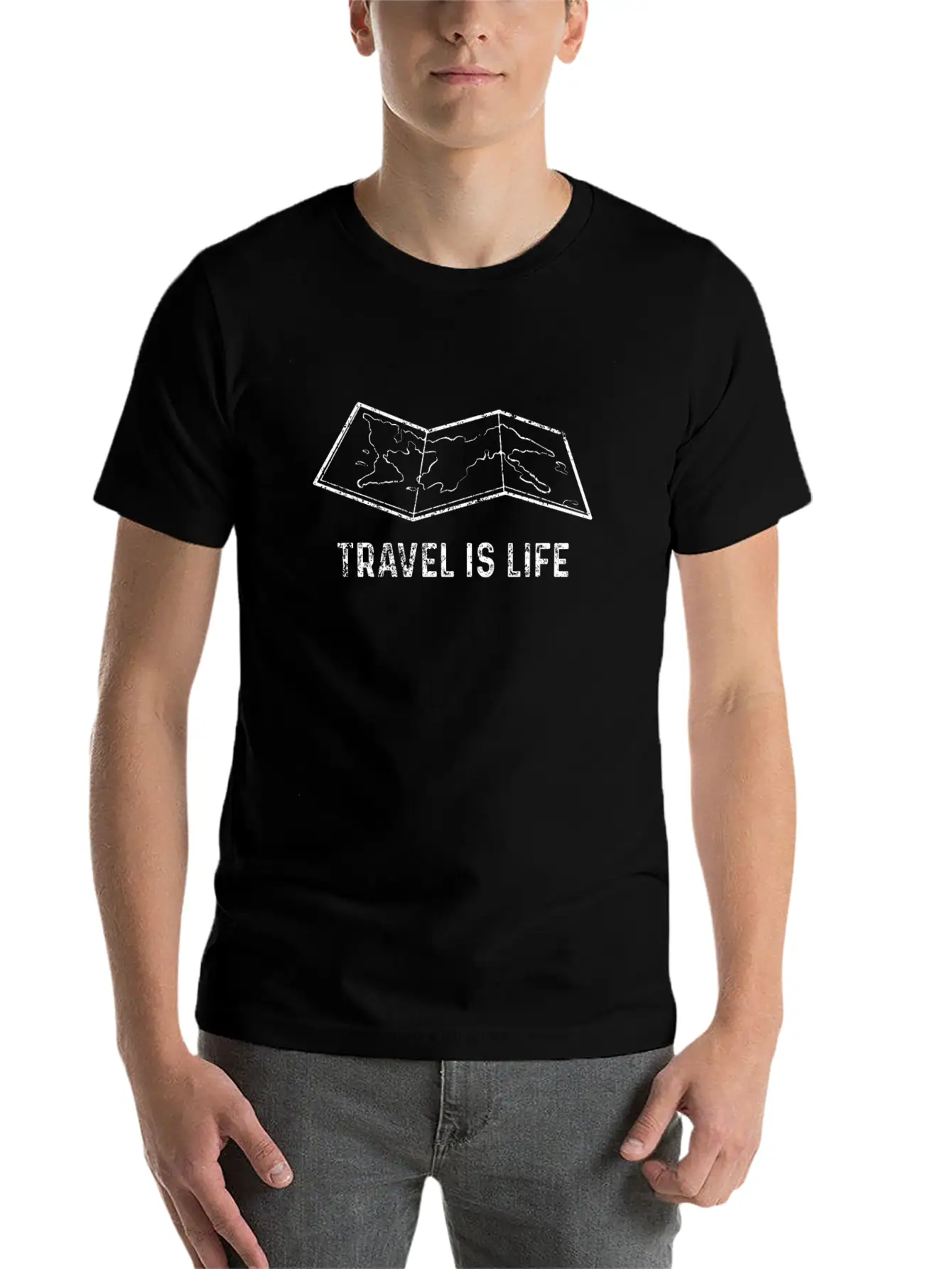 Traveling Unisex Casual T-Shirt – Clean Design For Daily Comfort