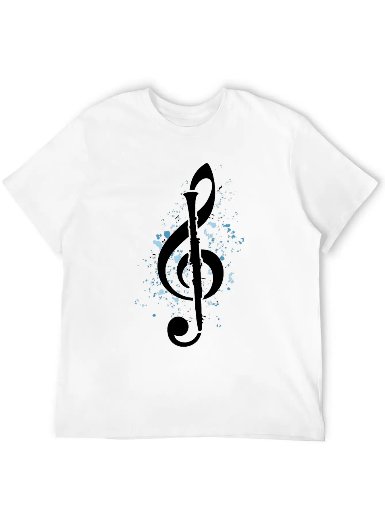 Treble Clef Clarinet Classical Music Note Clarinet Timeless Short Sleeve Tee – Comfy And Minimalist Design