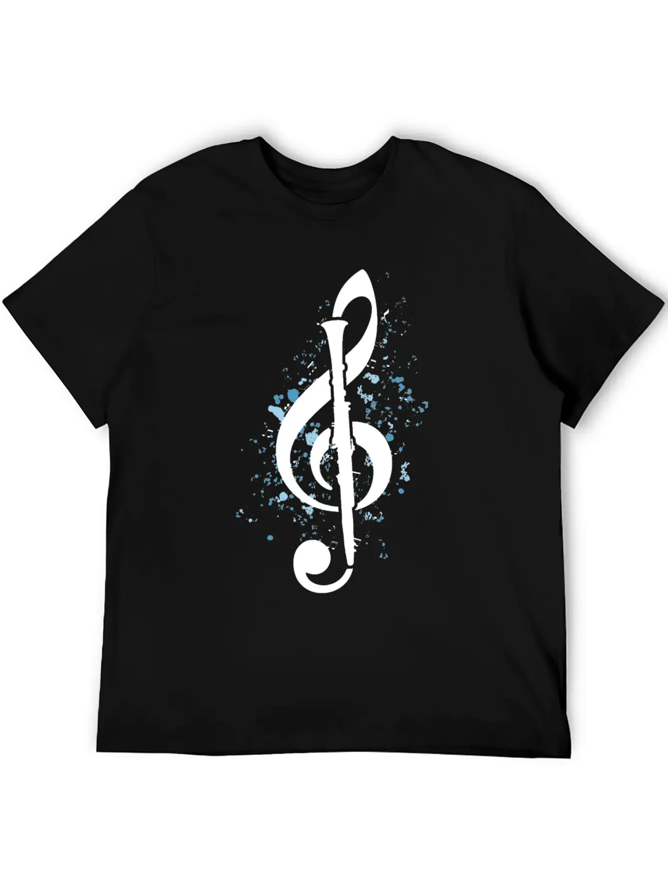 Treble Clef Clarinet Classical Music Note Clarinet Timeless Short Sleeve Tee – Comfy And Minimalist Design