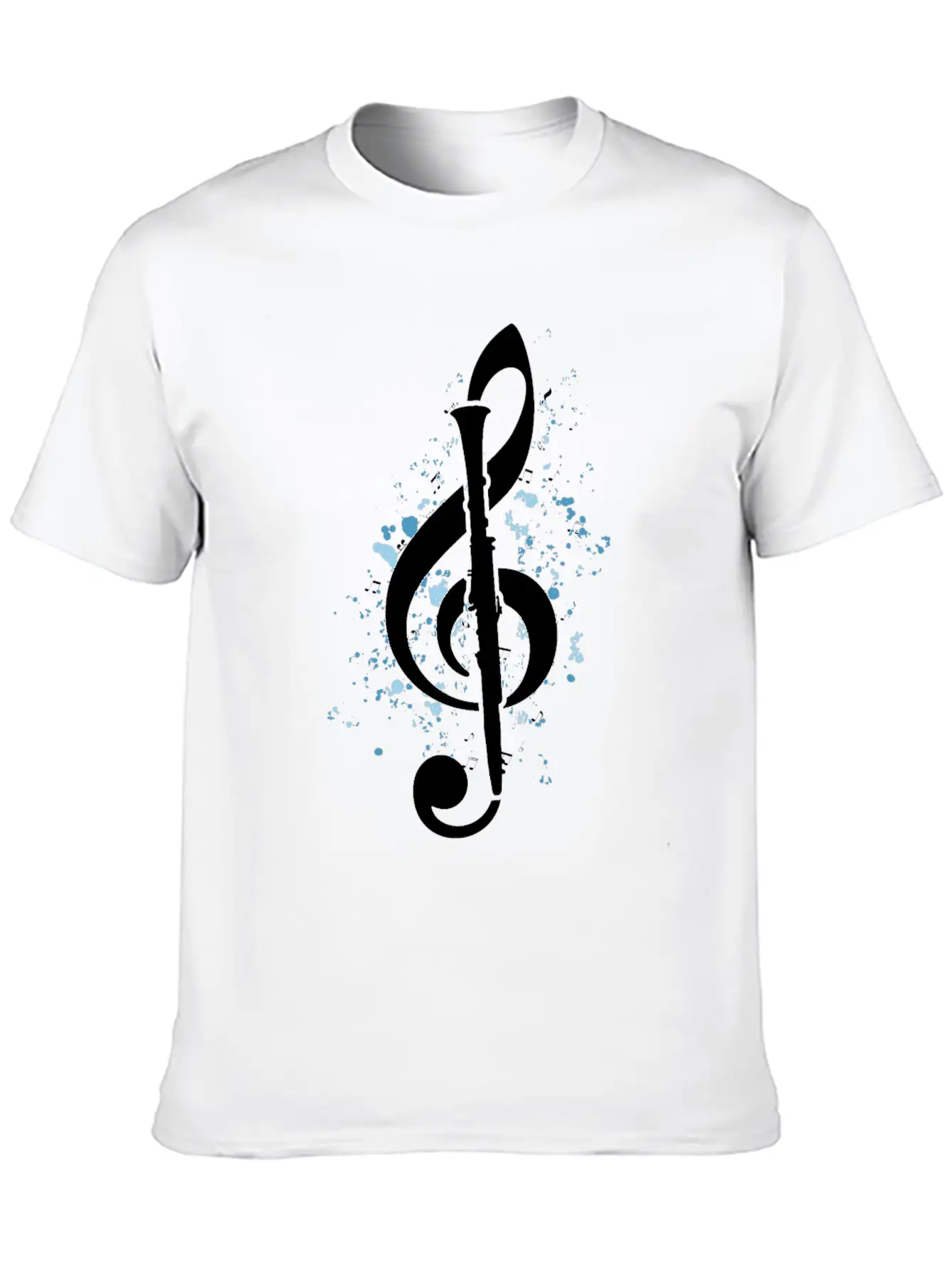 Treble Clef Clarinet Classical Music Note Clarinet Timeless Short Sleeve Tee – Comfy And Minimalist Design