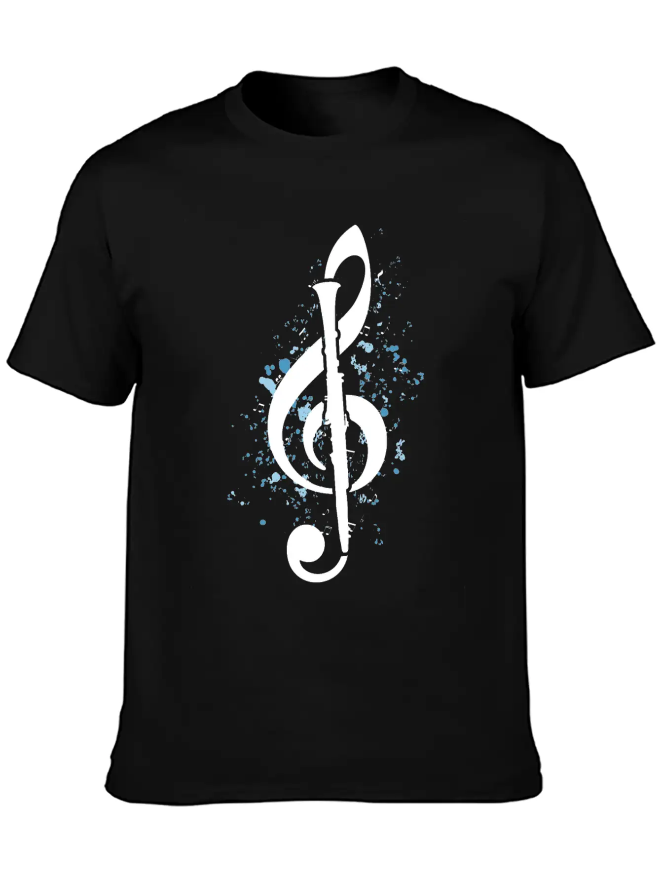 Treble Clef Clarinet Classical Music Note Clarinet Timeless Short Sleeve Tee – Comfy And Minimalist Design
