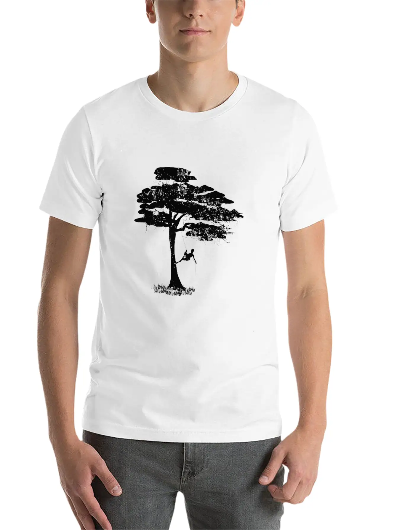 Tree Climber Tree Climber DesignTree Climber Desig Unisex Short Sleeve Soft Cotton T-Shirt – Casual Everyday Wear