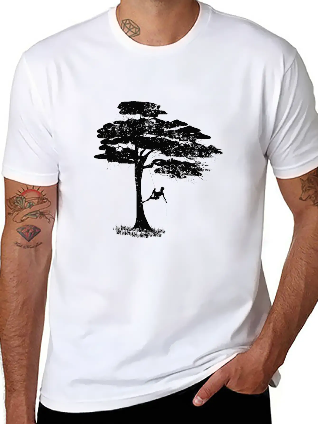 Tree Climber Tree Climber DesignTree Climber Desig Unisex Short Sleeve Soft Cotton T-Shirt – Casual Everyday Wear
