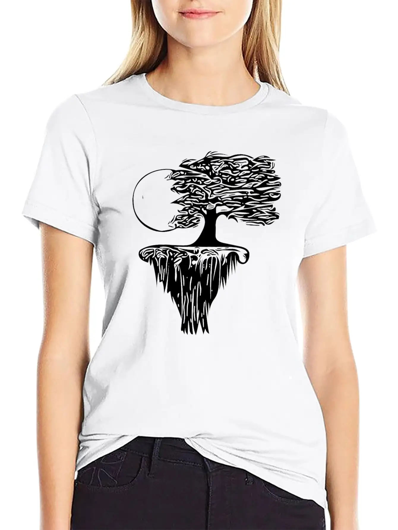 Tree In The Moonlight Stylish Everyday T-Shirt – Unisex Basic Cotton Tee