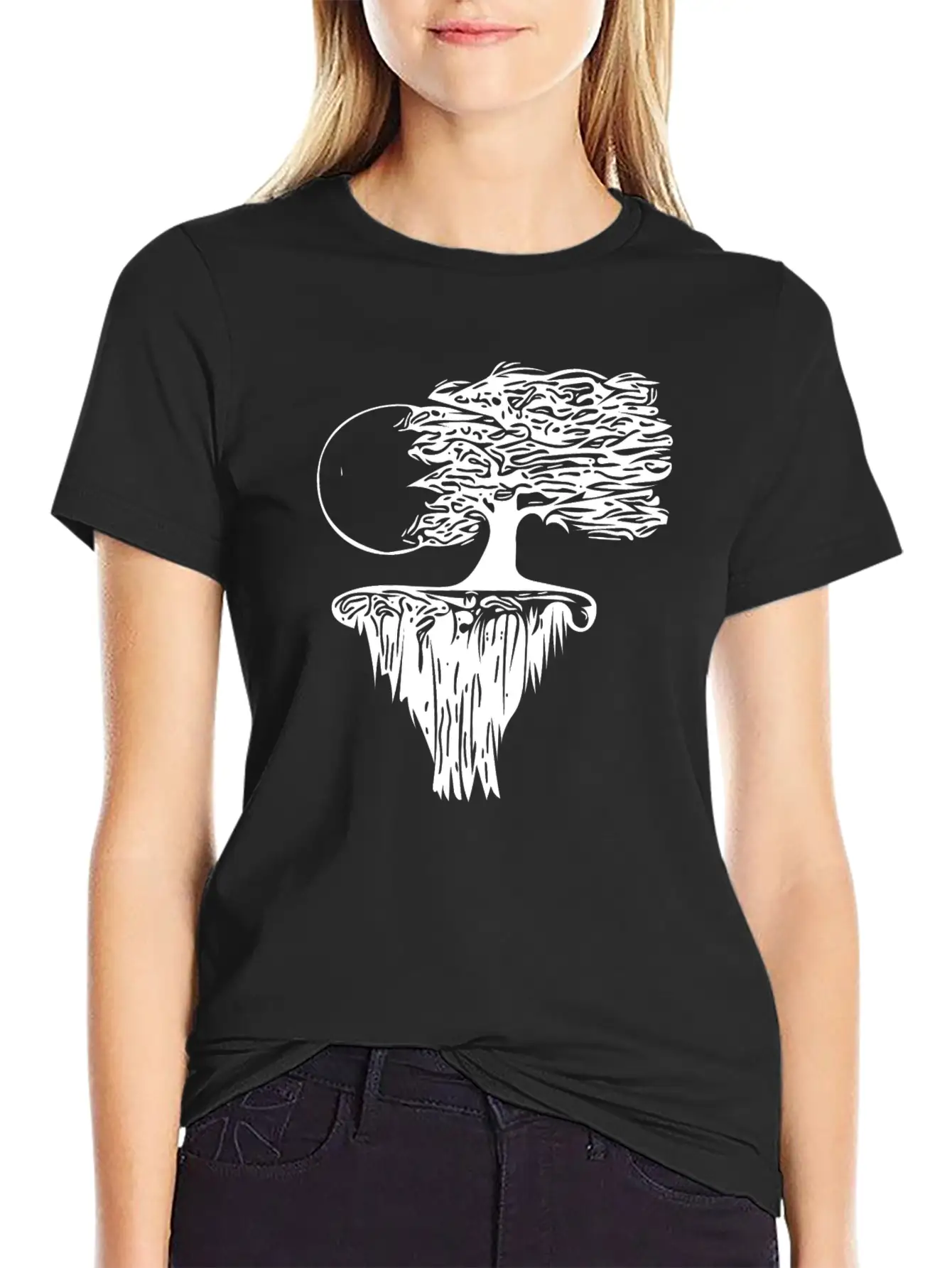 Tree In The Moonlight Stylish Everyday T-Shirt – Unisex Basic Cotton Tee