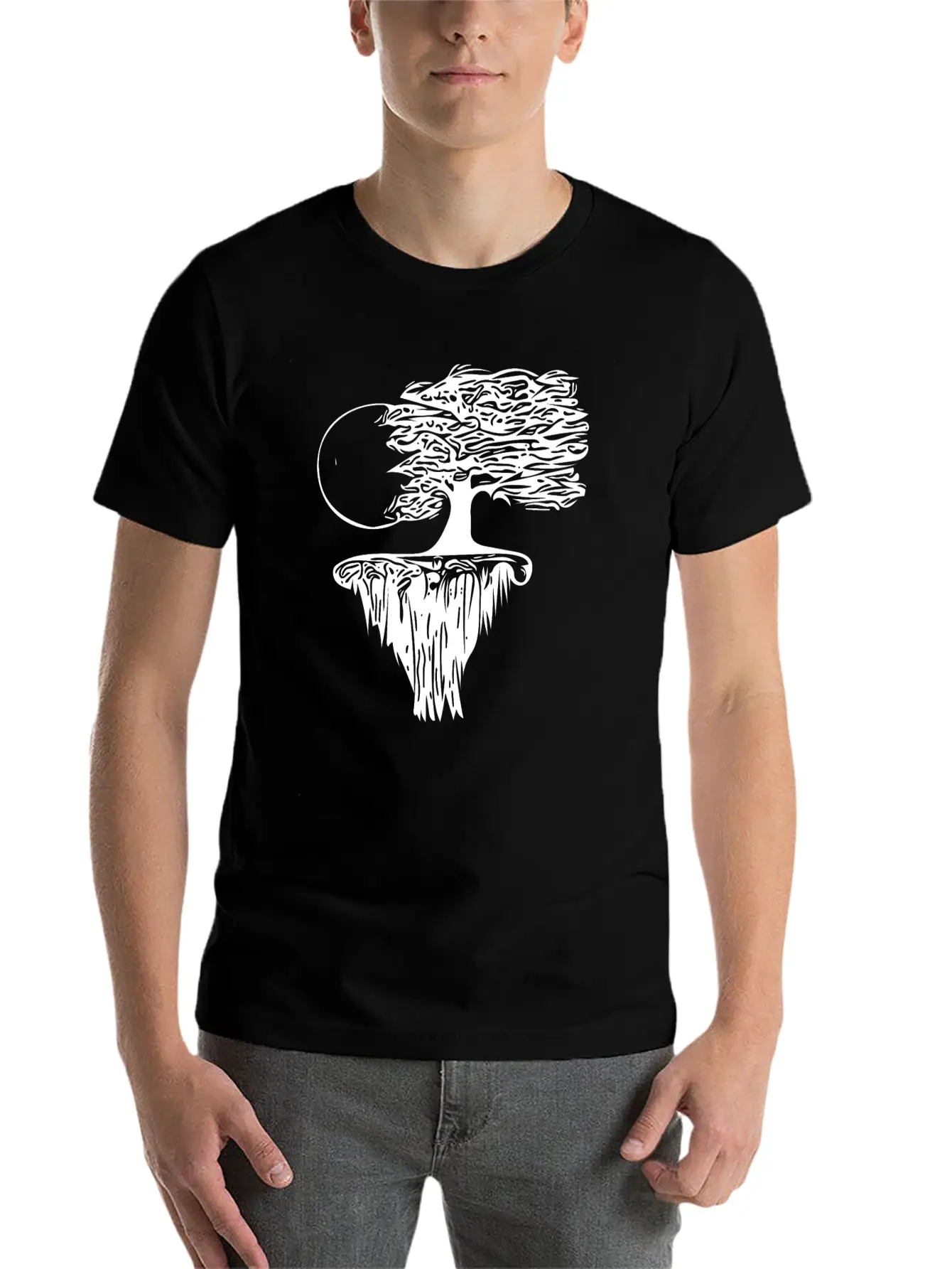 Tree In The Moonlight Stylish Everyday T-Shirt – Unisex Basic Cotton Tee