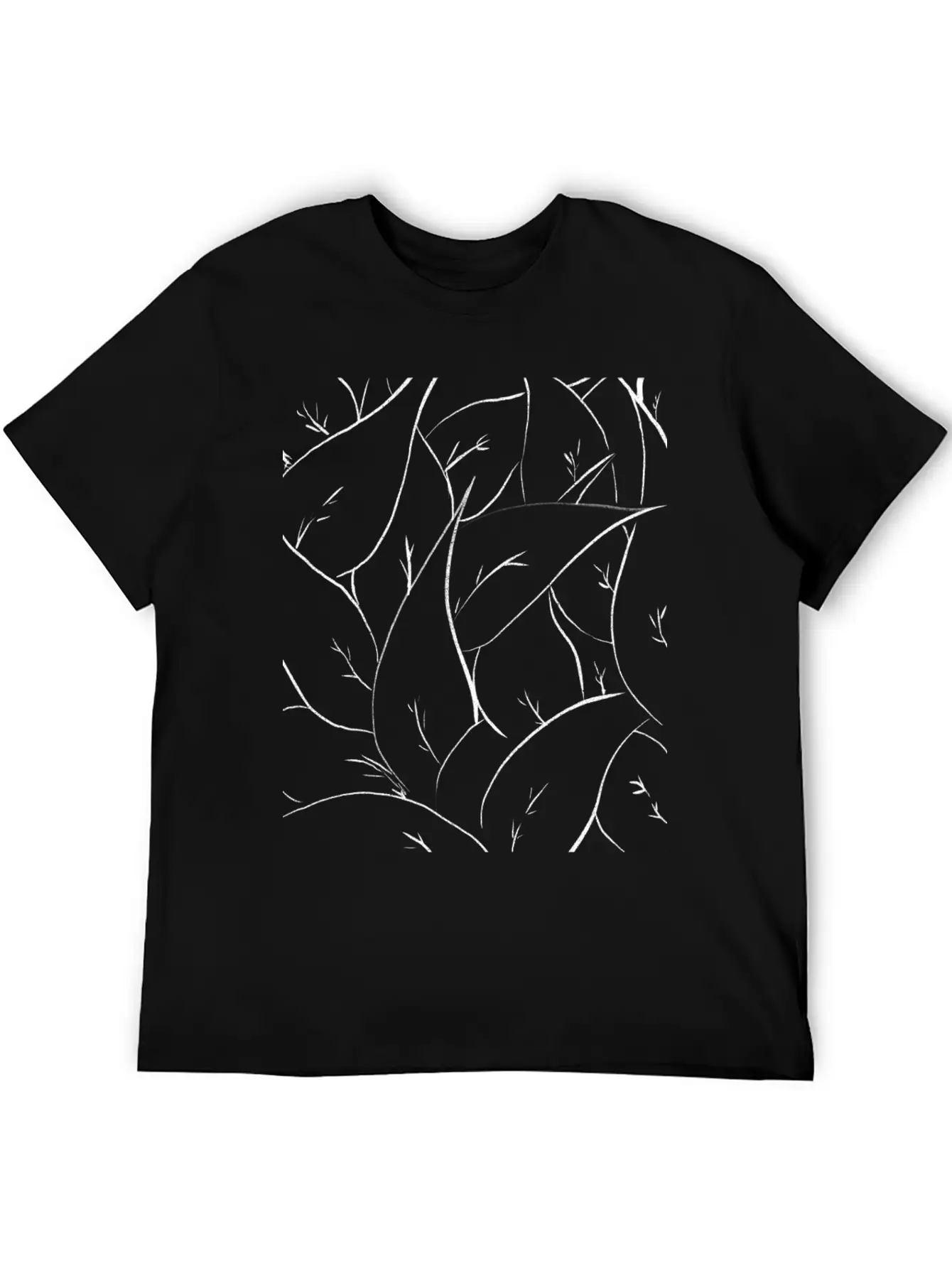 Tree Leave Pattern Tree Leaves Forest Forests Life Unisex Short Sleeve Soft Cotton T-Shirt – Casual Everyday Wear