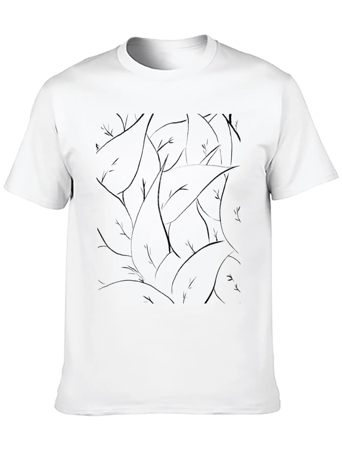 Tree Leave Pattern Tree Leaves Forest Forests Life Unisex Short Sleeve Soft Cotton T-Shirt – Casual Everyday Wear