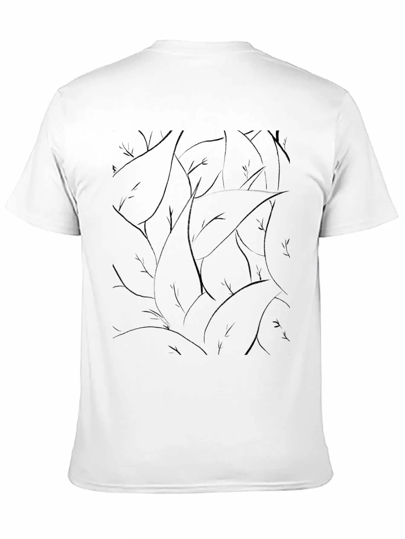 Tree Leave Pattern Tree Leaves Forest Forests Life Unisex Short Sleeve Soft Cotton T-Shirt – Casual Everyday Wear